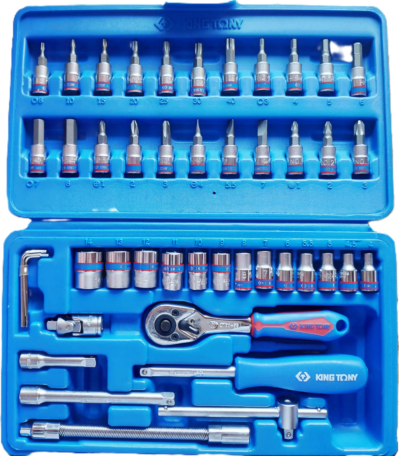 Image of King Tony King Tony Socket Set 1 /4 inch 46 Pcs 2346MR Socket Set