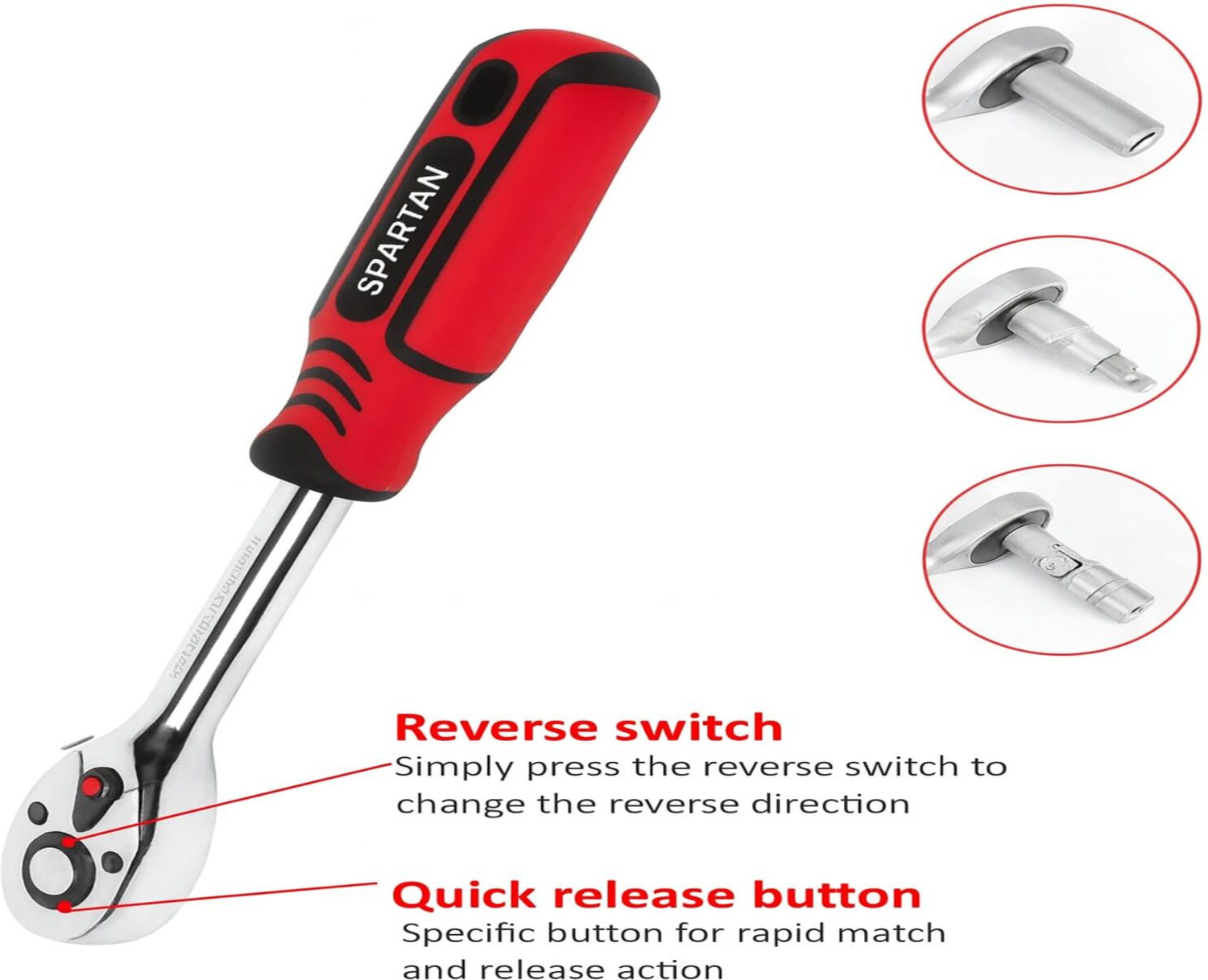Image of Spartan 1 /2 inch 12 in 1 Heavy Duty Chrome Vanadium Combinational Ratchet Auto Repair & DIY Socket Set