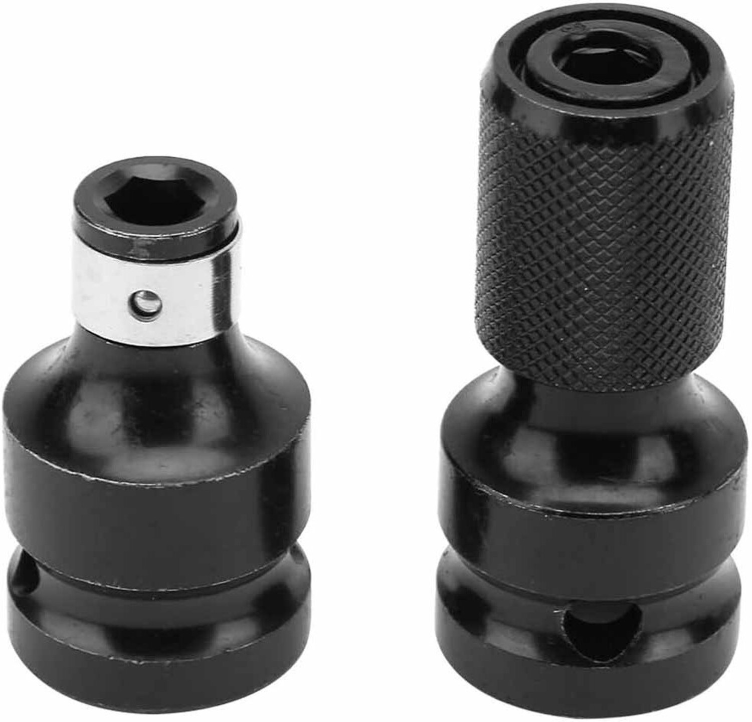Image of uptodatetools 2Pcs Impact Wrench Adapter, Hex Drill Chuck Adaptor Converter Socket Set