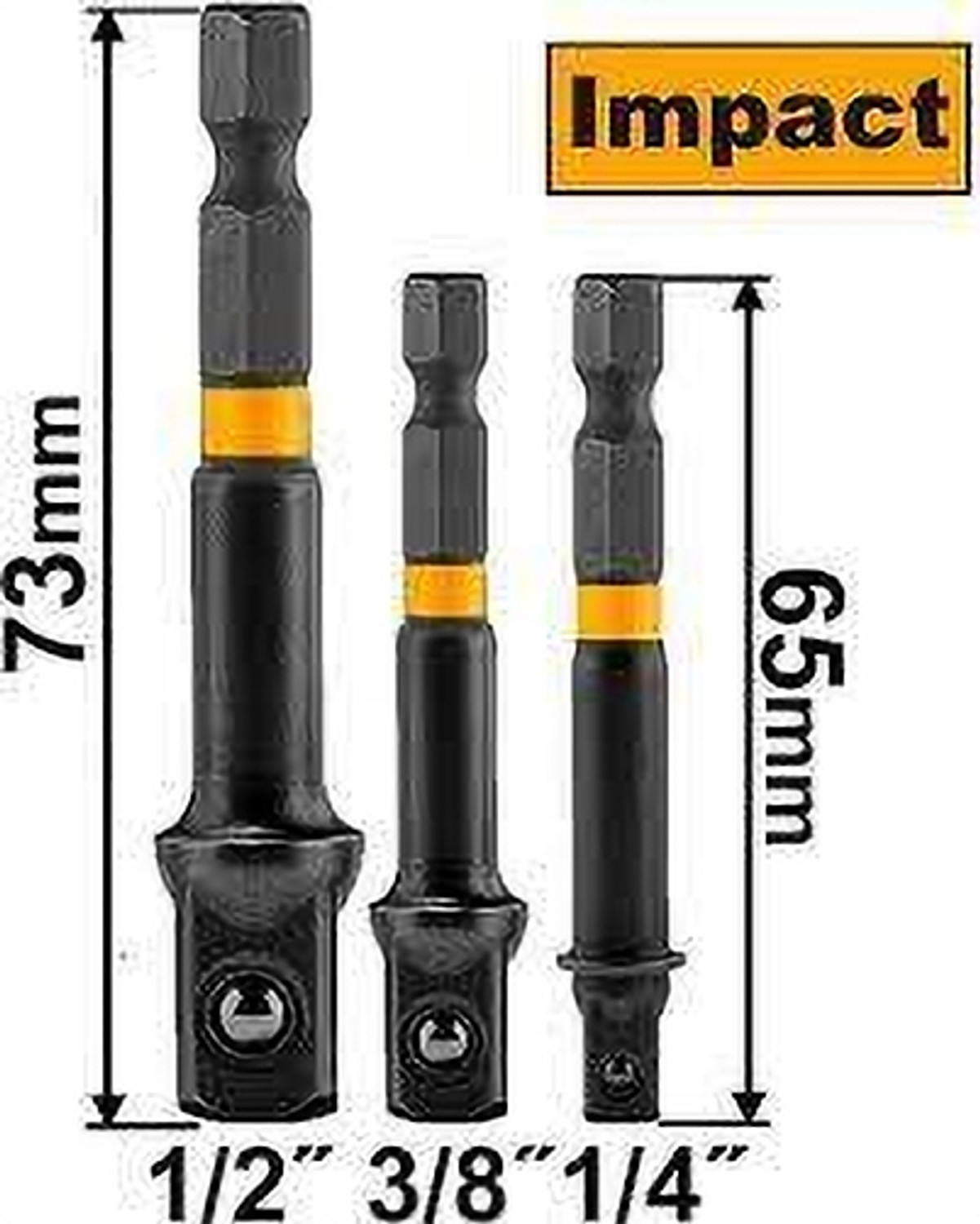Image of INGCO Impact Socket Adaptor 3Pcs /Set Socket Set (Pack of 1)