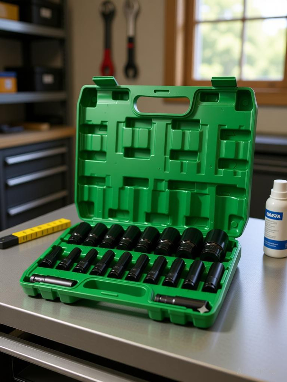 Image of OKASTA 20 Pieces 1 /2-Inch Drive Deep Impact Socket Set