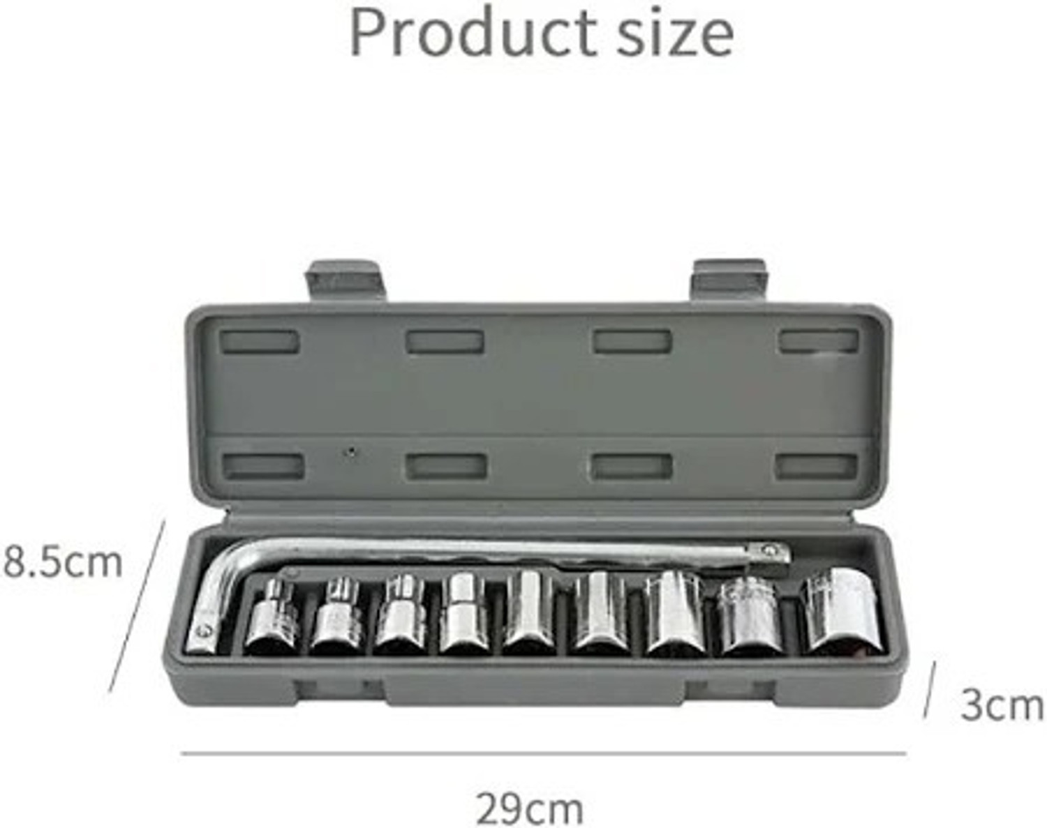 Image of Zeno volt 10Pcs Hex Socket Wrench Spanner Tool Goti Set for Automobiles /Bike /Car Repair Socket Set