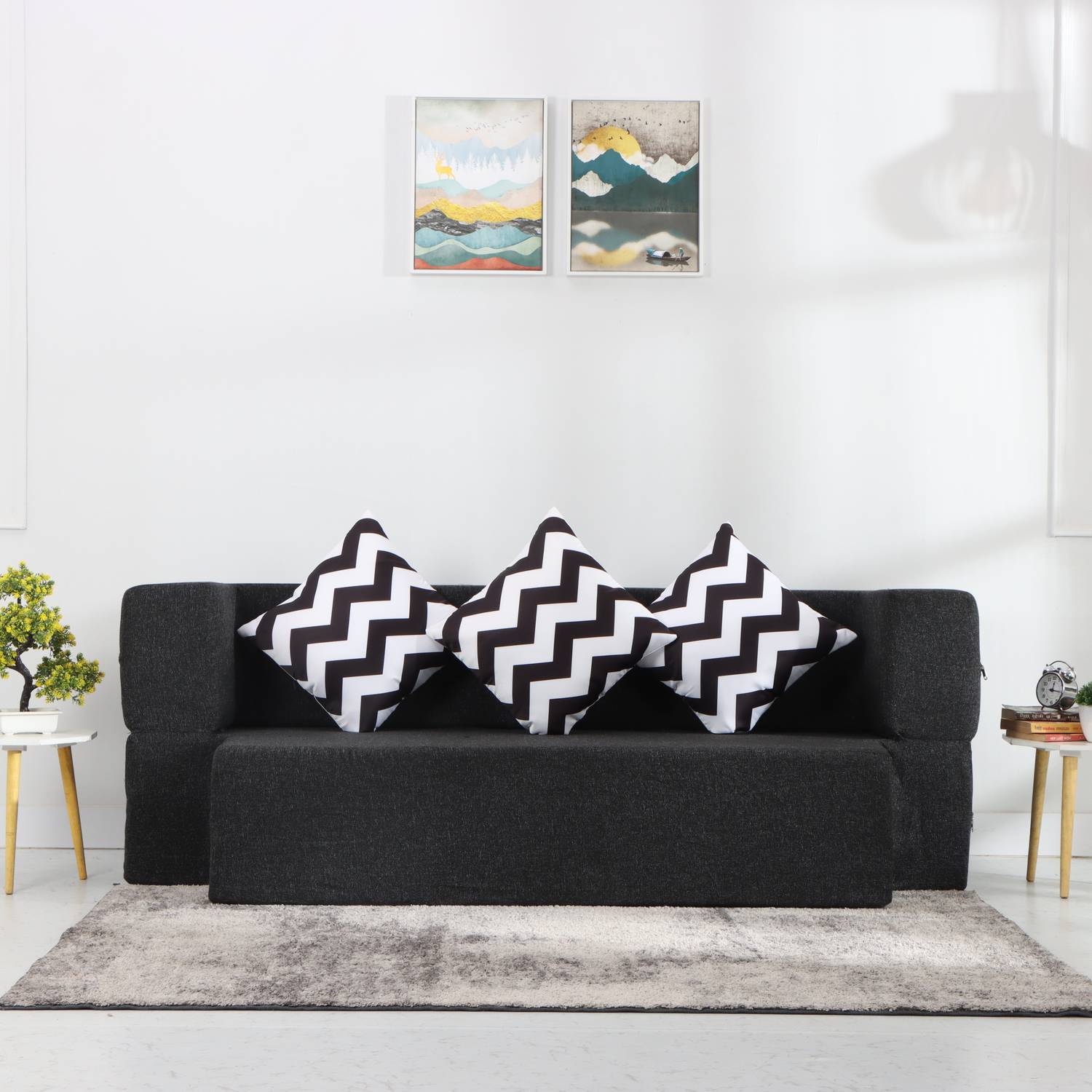 Solis Primus 3 Seater Double Foam Fold Out Sofa Cum Bed - Image 1