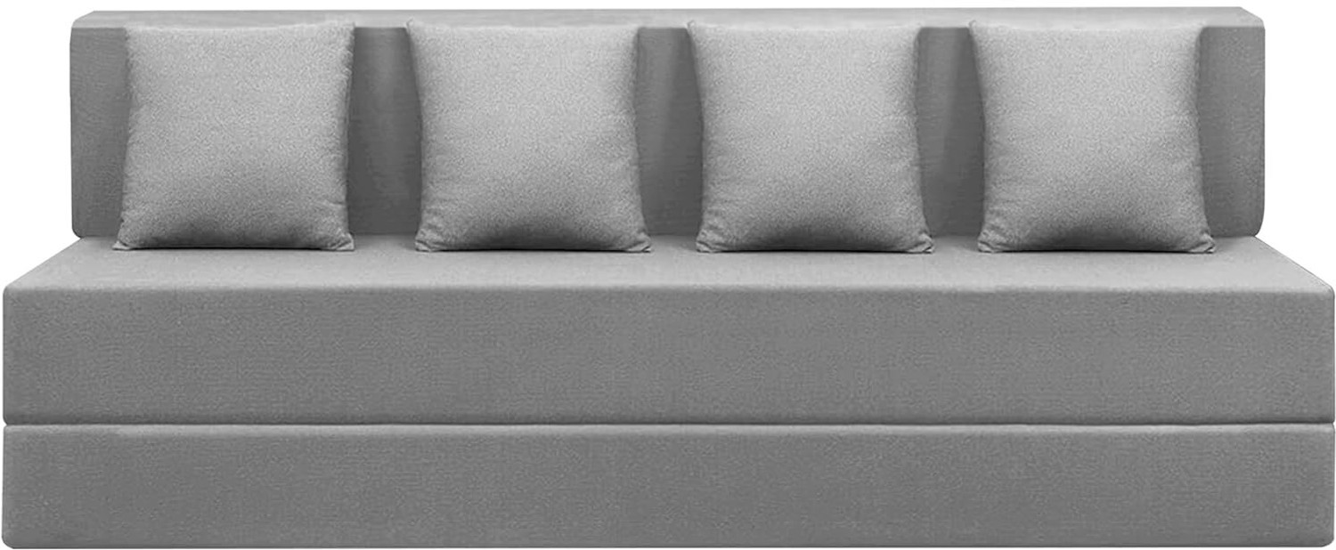 Image of Screw Crafts 4 Seater Double Foam Pull Out Sofa Cum Bed