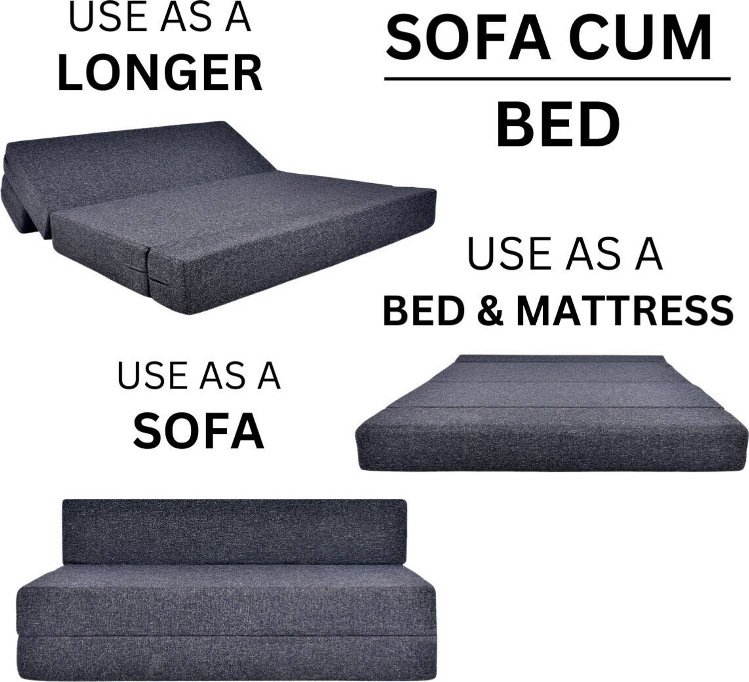Friends 5X6 Comfort Sofa Cum Bed for 3 - Image 3