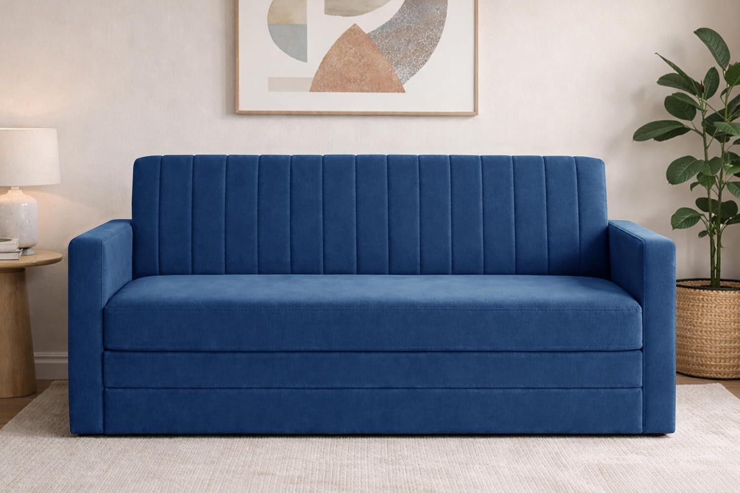 Image of Dr Smith Sofa with Armrest 3 Seater Single Foam Fold Out Sofa Cum Bed