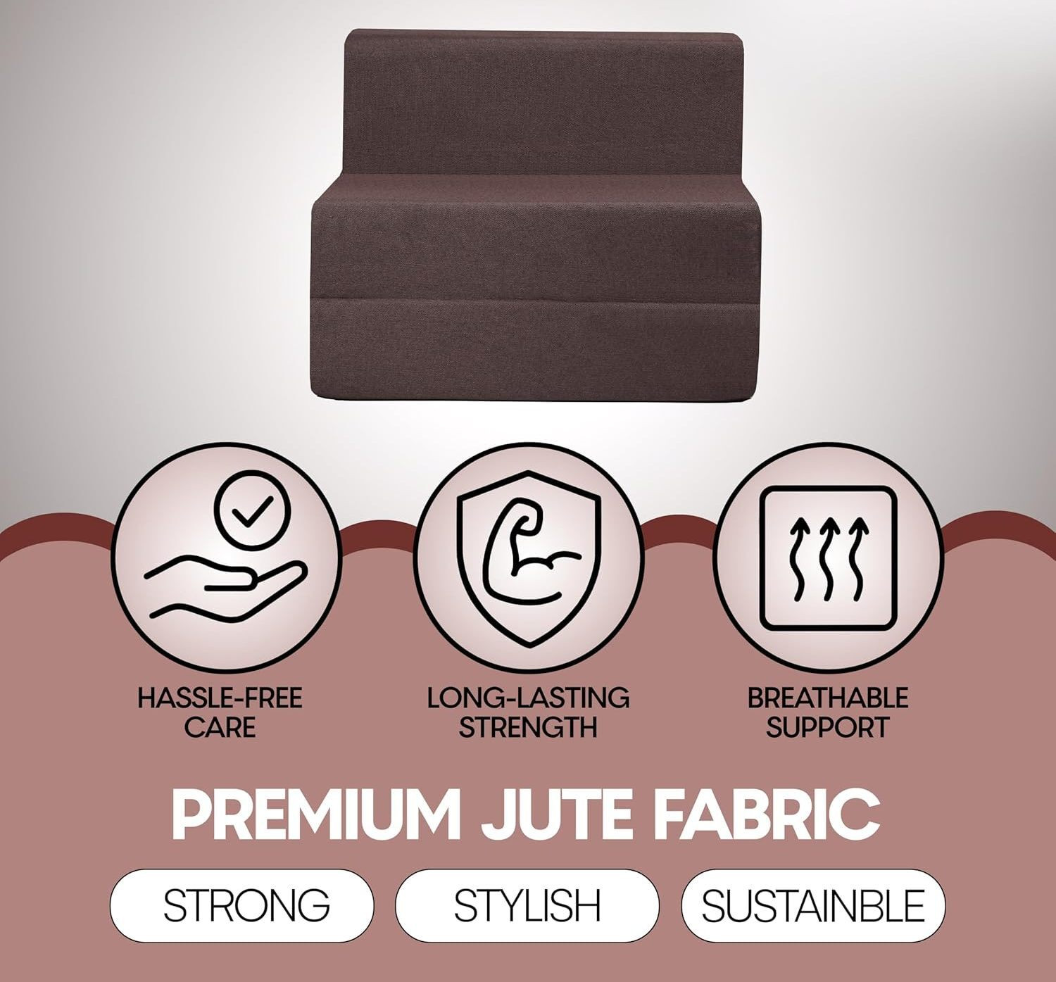 Image of Dream Nest For 1 Person 1 Seater Single Foam Fold Out Sofa Cum Bed
