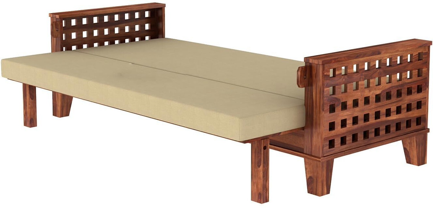 Image of SIDDH 3 Seater Single Solid Wood Fold Out Sofa Cum Bed