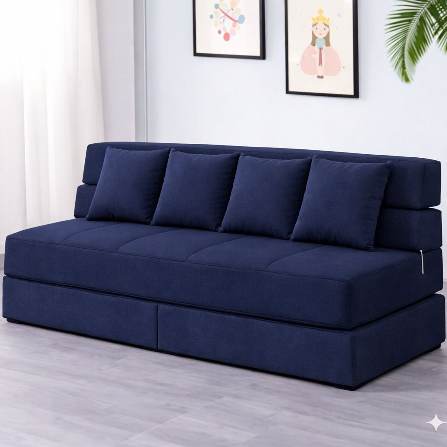 Image of Flipkart Perfect Homes 4 Seater Sofa bed total comfort 4 Seater Double Foam Pull Out Sofa Cum Bed