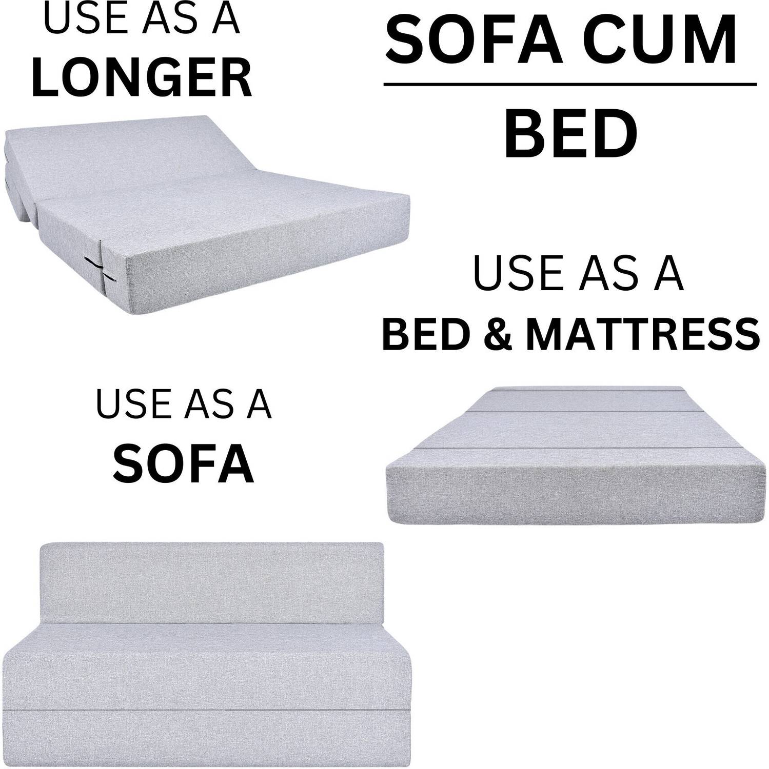 Friends 2 Seater Double Foam Fold Out Sofa Cum Bed - Image 2