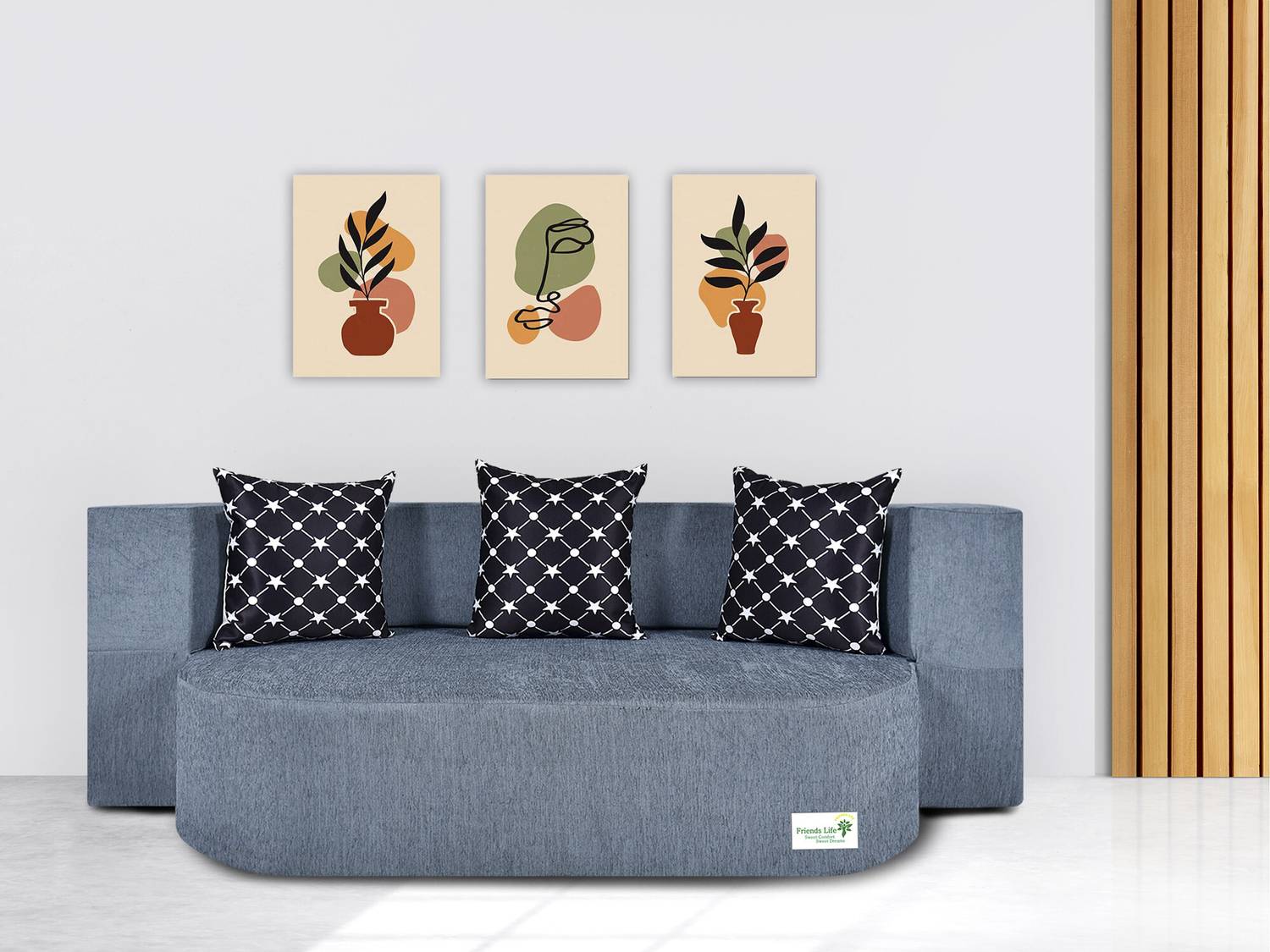 Friends Life-44710X72 3 Seater Fold Out Sofa Cum Bed - Image 1
