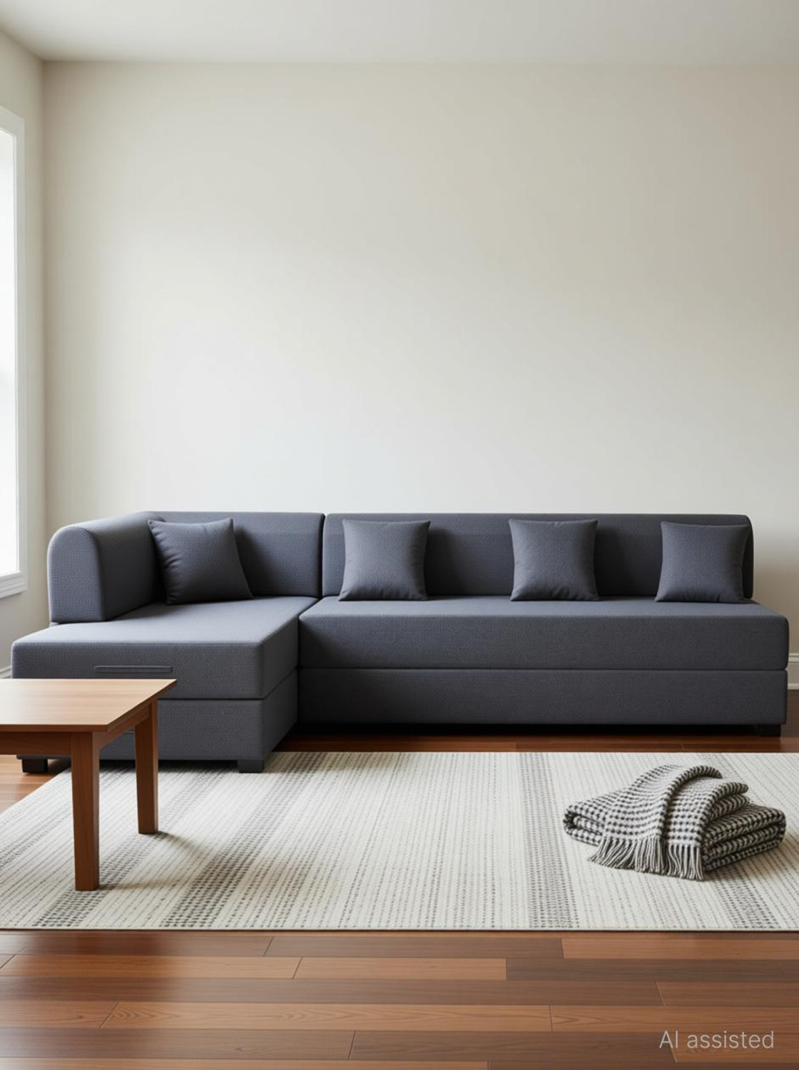 Image of Wakefit Flipper 5 Seater Double Foam Fold Out Sofa Cum Bed