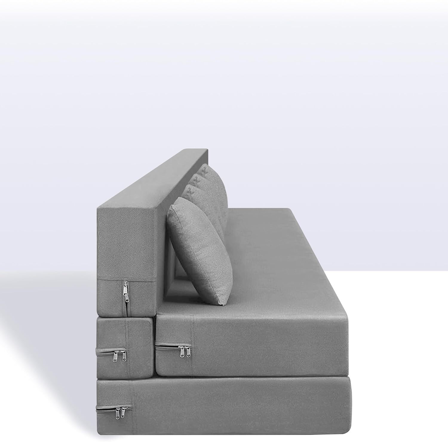 Image of Screw Crafts 4 Seater Double Foam Pull Out Sofa Cum Bed
