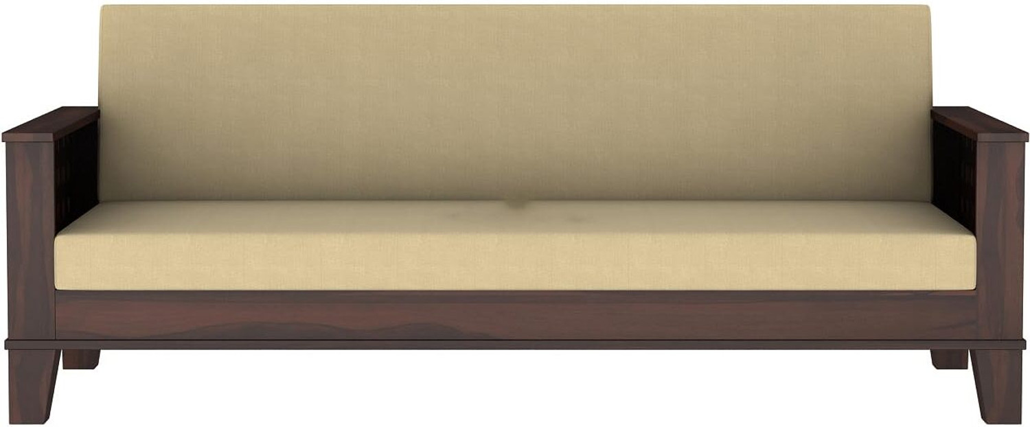 Image of Worldwood For LivingRoom, Office, Bedroom,Guestroom 3 Seater Double Solid Wood Pull Out Sofa Cum Bed