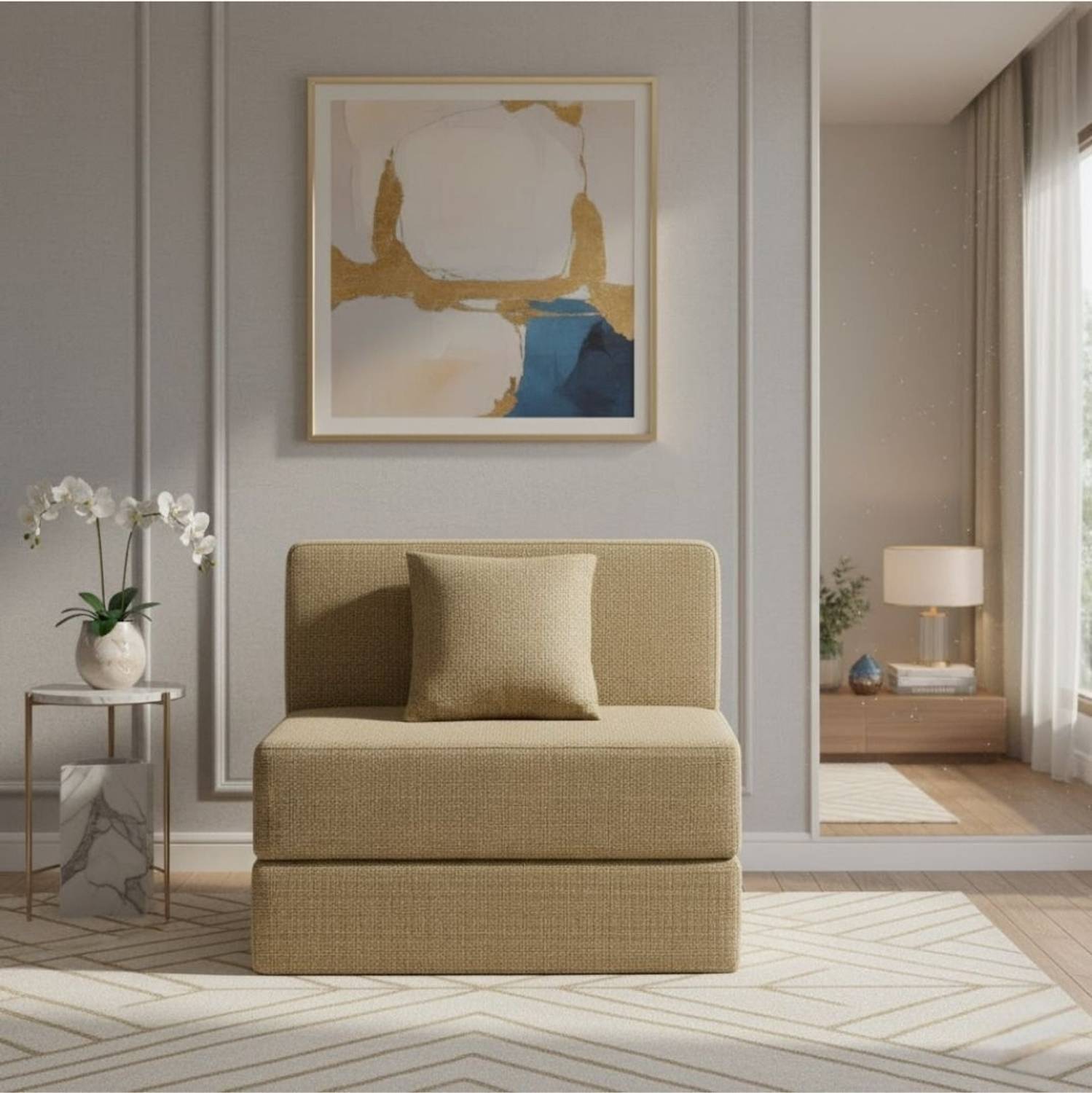 Aeronix Premium Sofa-Mattress 3-in-1 Foldable Bed High-Density Foam Washable Cover 7 inch Single EPE Foam Mattress Price in India - Buy Aeronix Premium Sofa-Mattress 3-in-1 Foldable Bed High-Density Foam Washable Cover 7 inch Single EPE Foam Mattress online at Flipkart.com