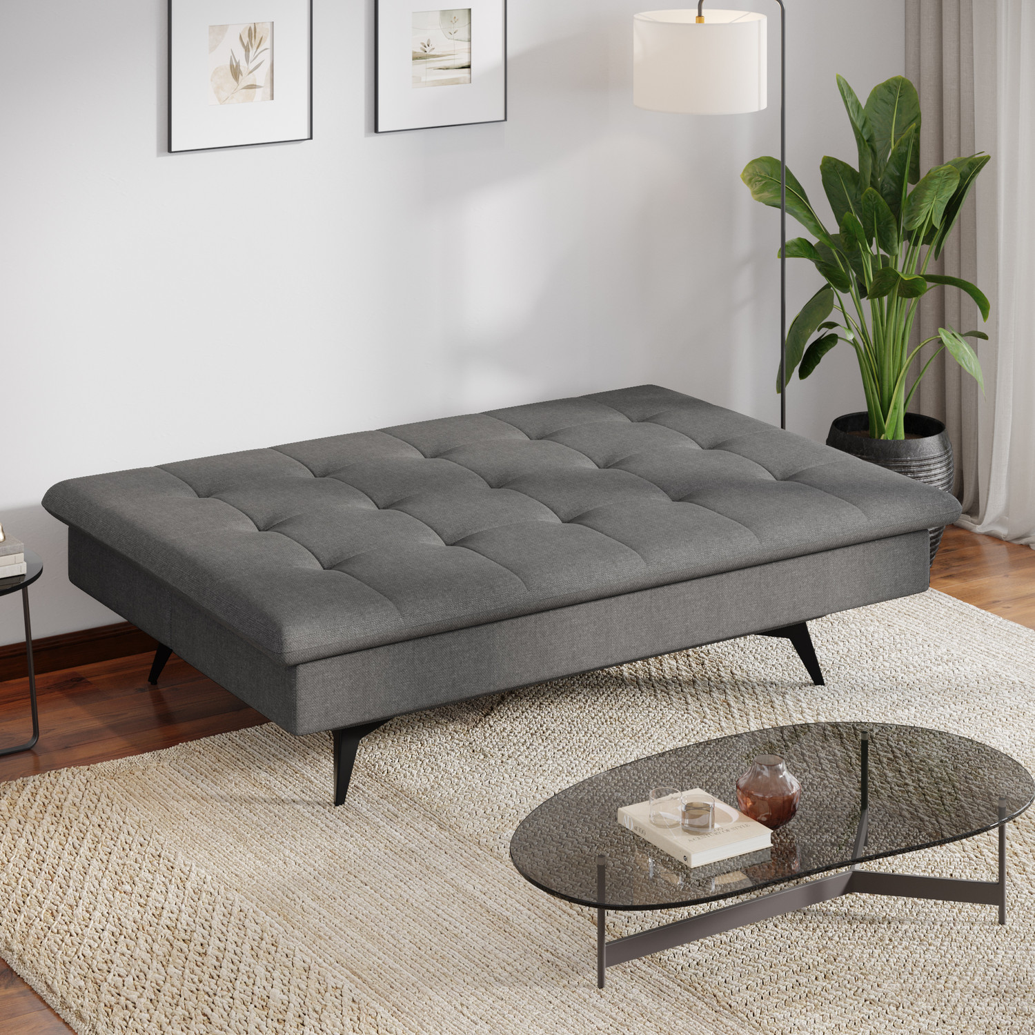 Image of Wakefit Flexia 3 Seater Double Solid Wood Fold Out Sofa Cum Bed
