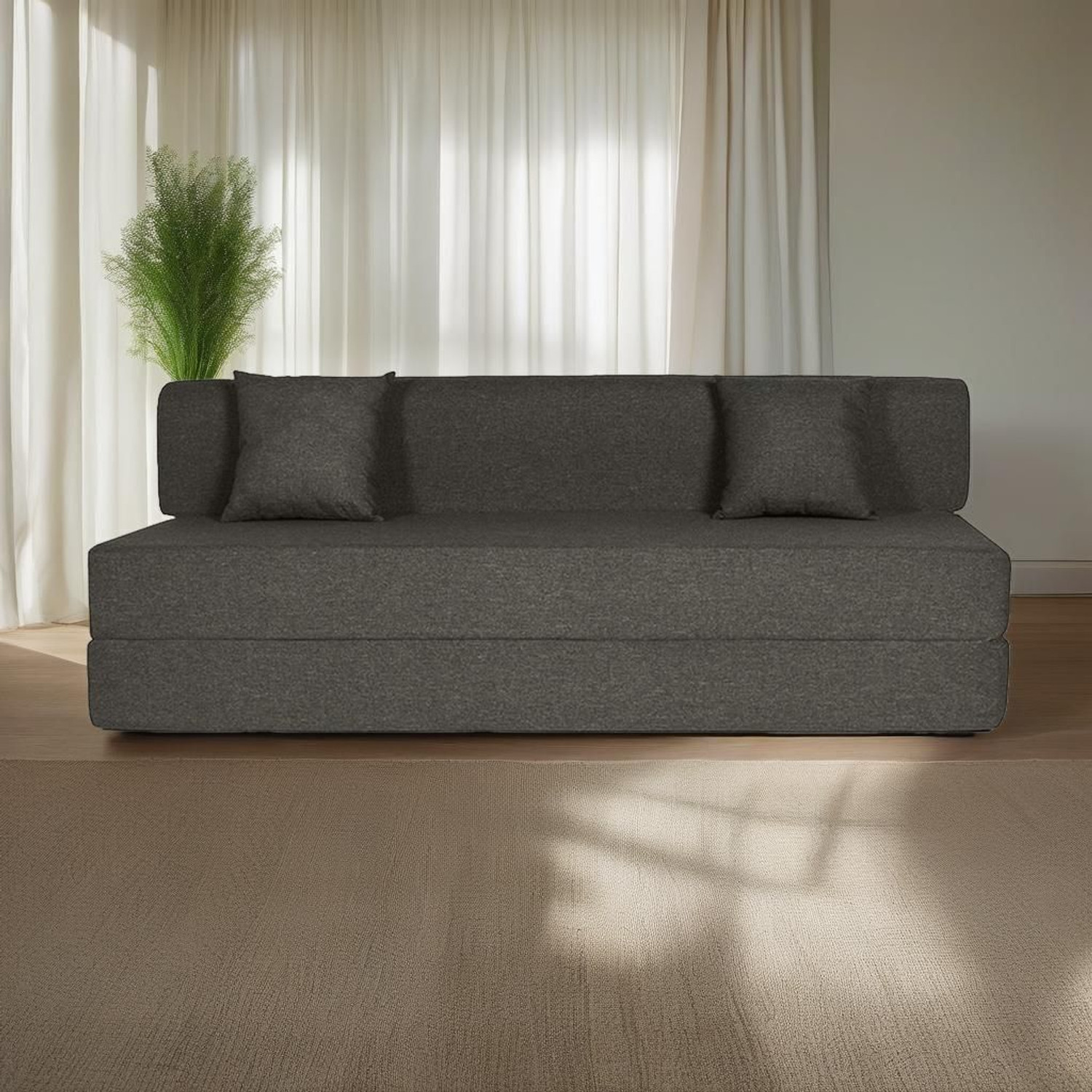Image of Wakefit Flipper 3 Seater Double Foam Fold Out Sofa Cum Bed