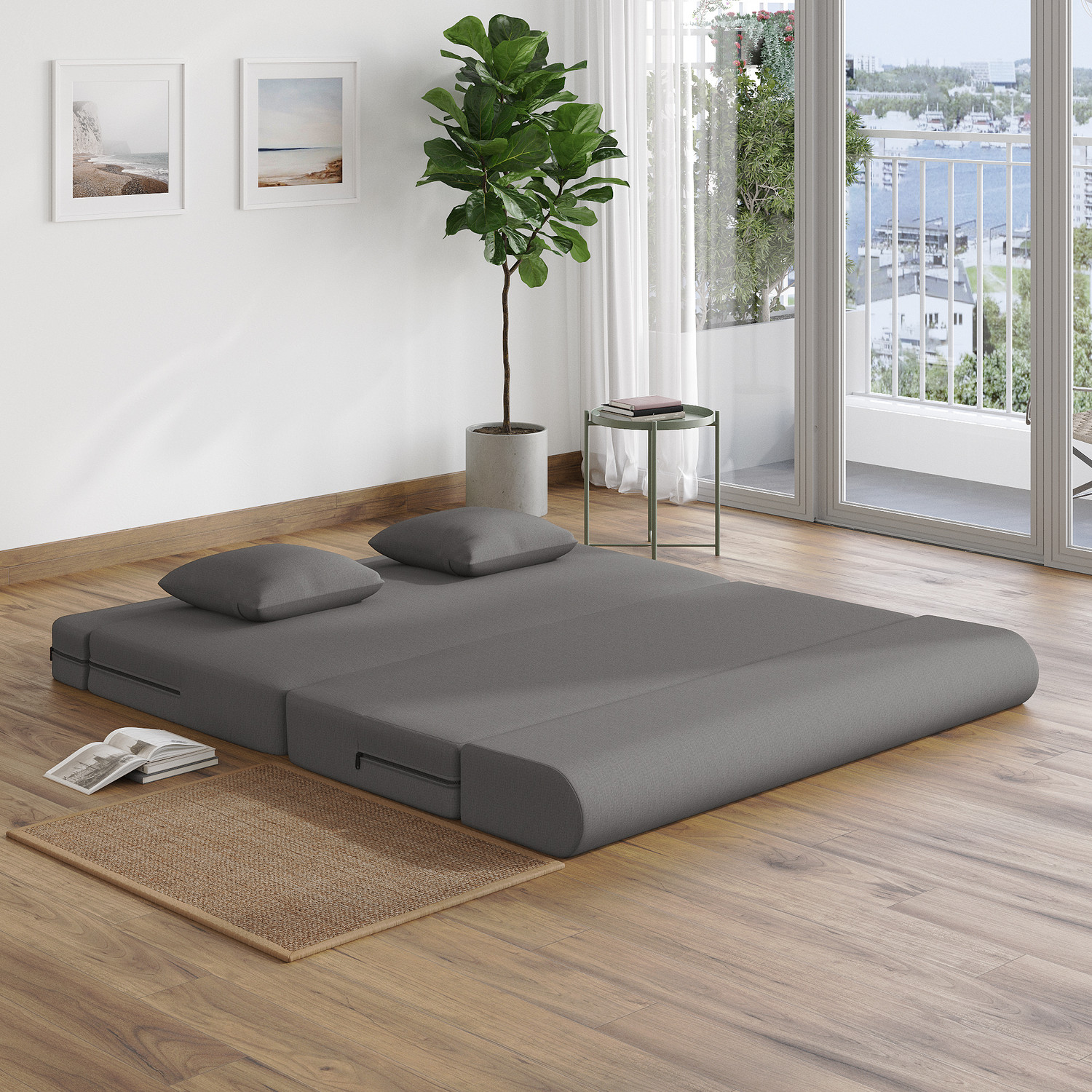 Image of Wakefit Flipper (6.5 Thickness) 3 Seater Double Foam Fold Out Sofa Cum Bed