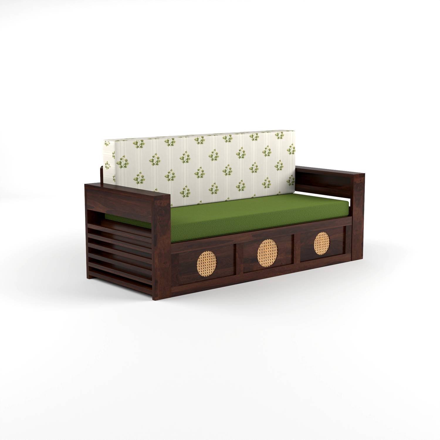 saamenia furnitures 3 Seater Sheesham Wood Sofa Cum Bed - Image 5