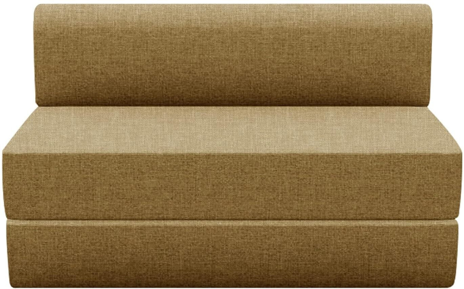 Image of Expecting Smile 1 Seater 6*3 Size Jute Fabric Washable Cover Sofa Bed 1 Seater Double Fold bed 3 Seater Double Foam Fold Out Sofa Cum Bed