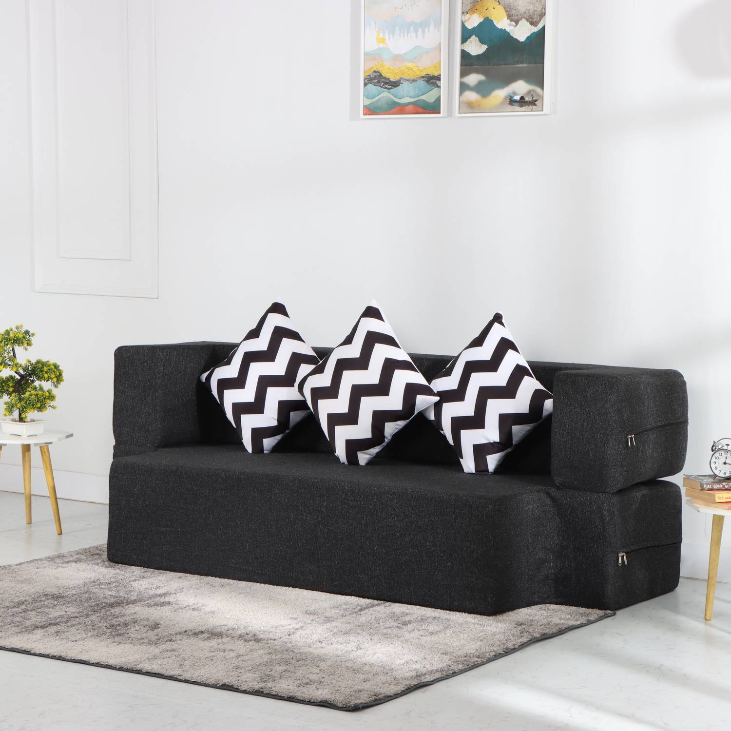 Solis Primus 3 Seater Double Foam Fold Out Sofa Cum Bed - Image 4