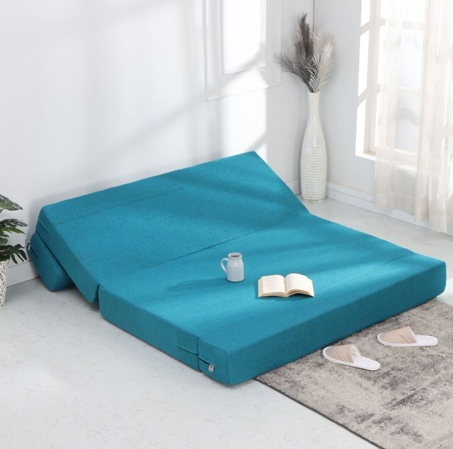 Image of Flipkart Perfect Homes Sreeni 3 Seater Comfort sofa cum bed 3 Seater Double Foam Fold Out Sofa Cum Bed