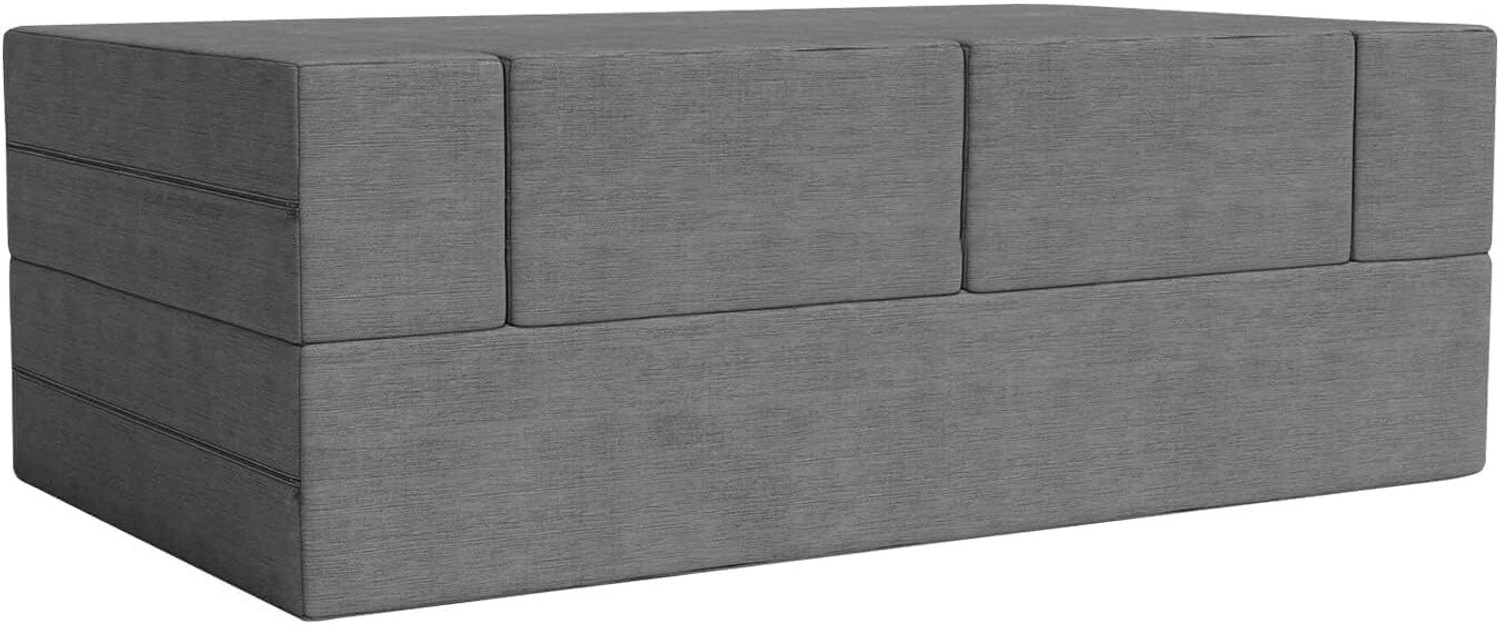 Image of Clex 3 Seater Double Foam Fold Out Sofa Cum Bed (Finish Color - Grey Delivery Condition - Pre-assembled)