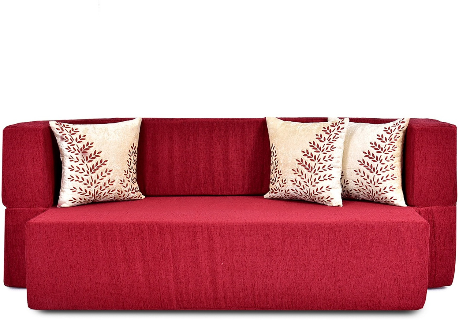 Image of Flipkart Perfect Homes Aero 72x44x15 Comfort for All with 3 Cushions 3 Seater Double Foam Fold Out Sofa Cum Bed
