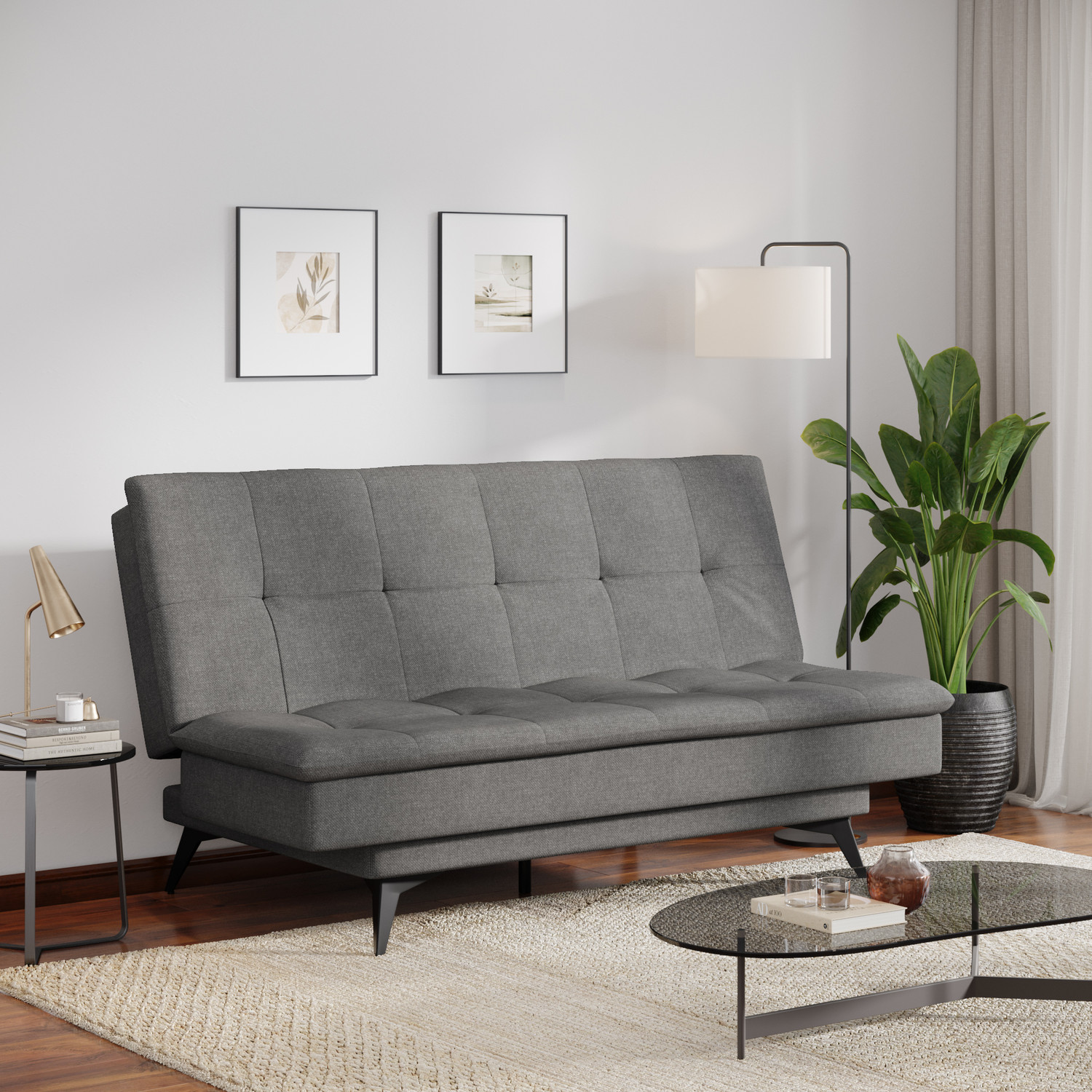 Image of Wakefit Flexia 3 Seater Double Solid Wood Fold Out Sofa Cum Bed