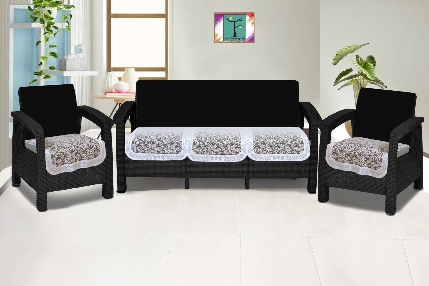The Furnishing Tree TFT_Sofa_Net05_5 Sofa Fabric (White 0.2 m)