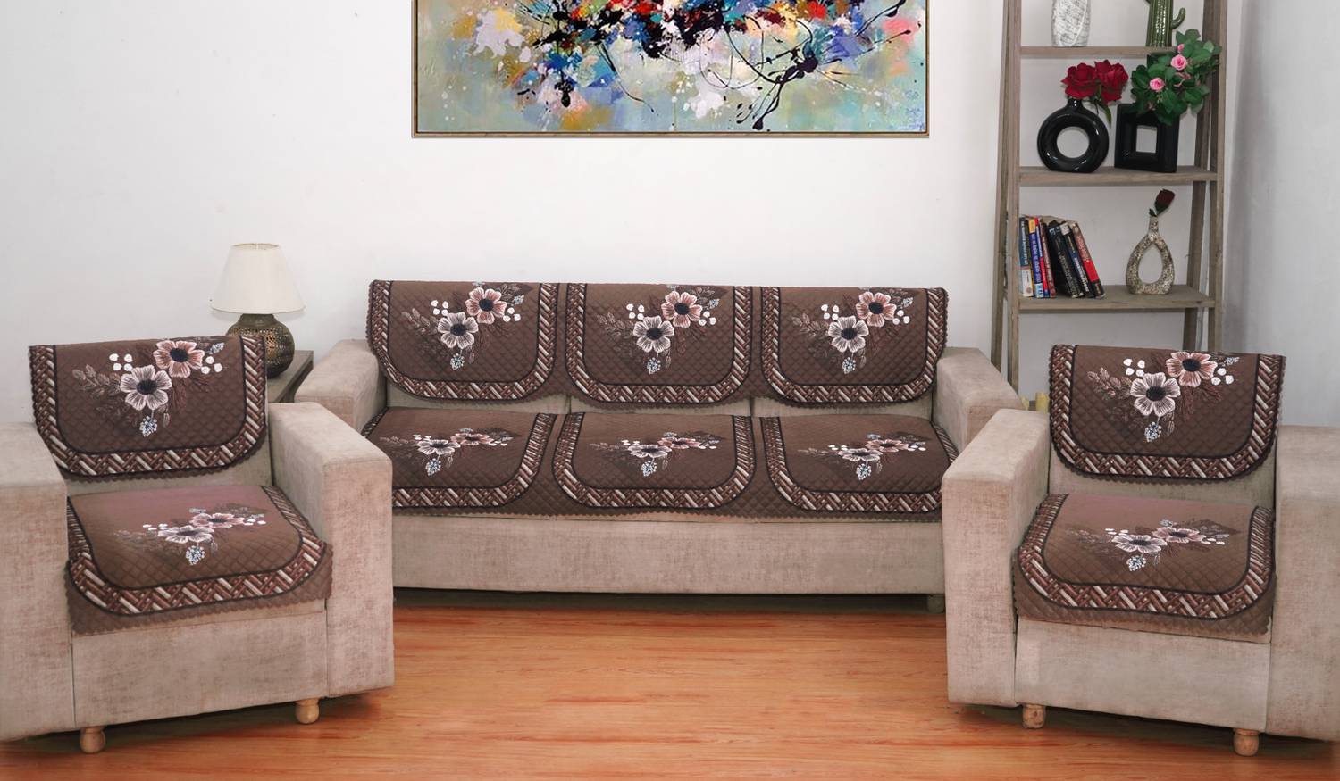 AstralAura set new covers Velvet Sofa Cover 10 Pcs Sofa Fabric