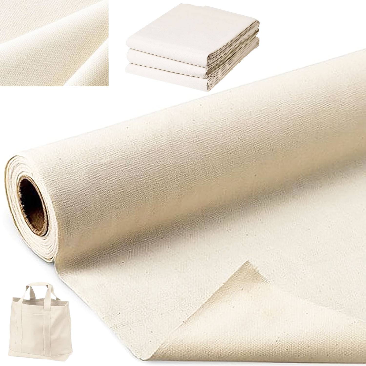 CANVASS Duck 1 meter Water resistant Sofa Fabric (Natural 1 m)