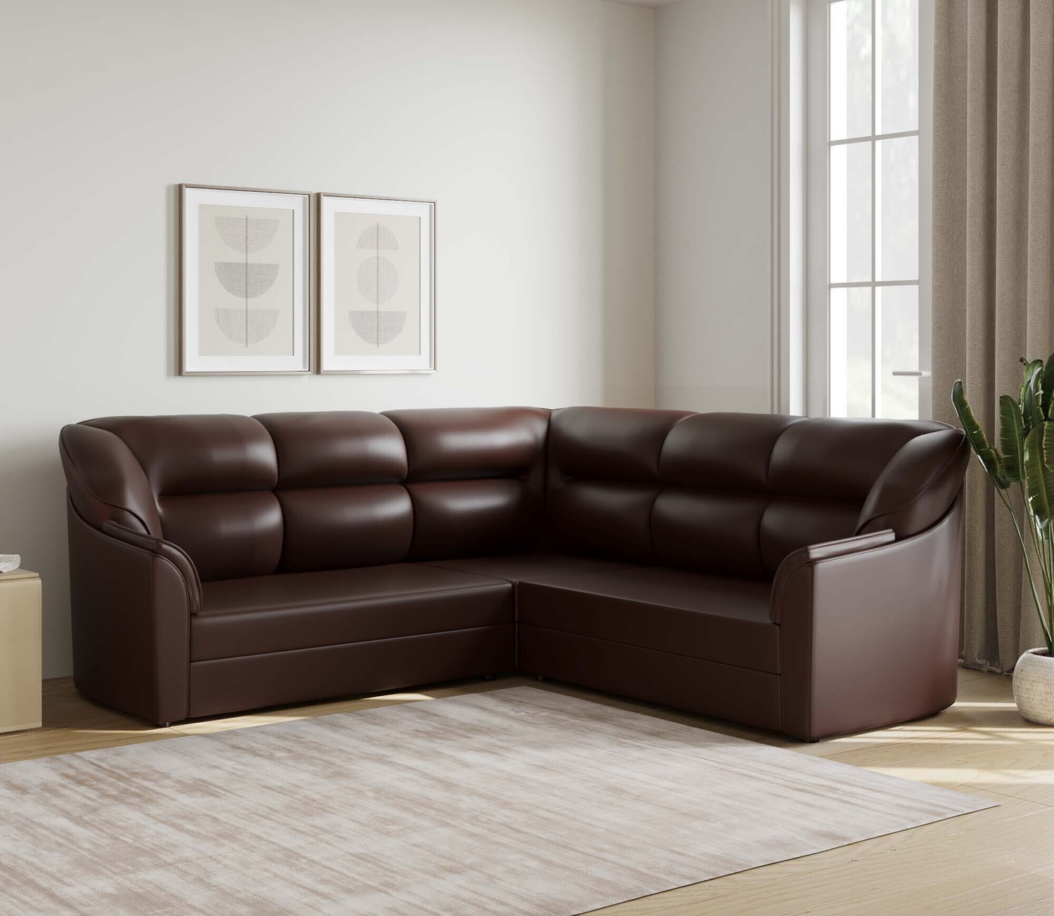 Image of WESTIDO Leatherette 5 Seater Sofa