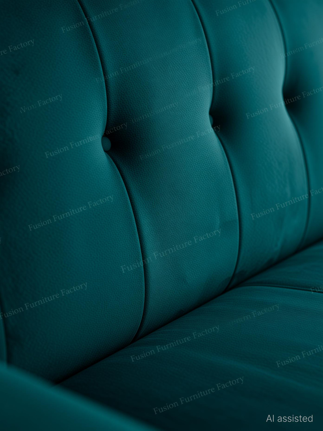 Image of Fusion Furniture Factory Gloster Green Fabric 5 Seater Sofa (Finish Color - Green, DIY(Do-It-Yourself))