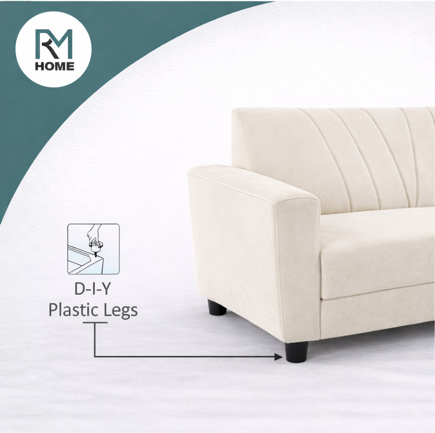Image of RM HOME Junya Fabric 3 Seater Sofa