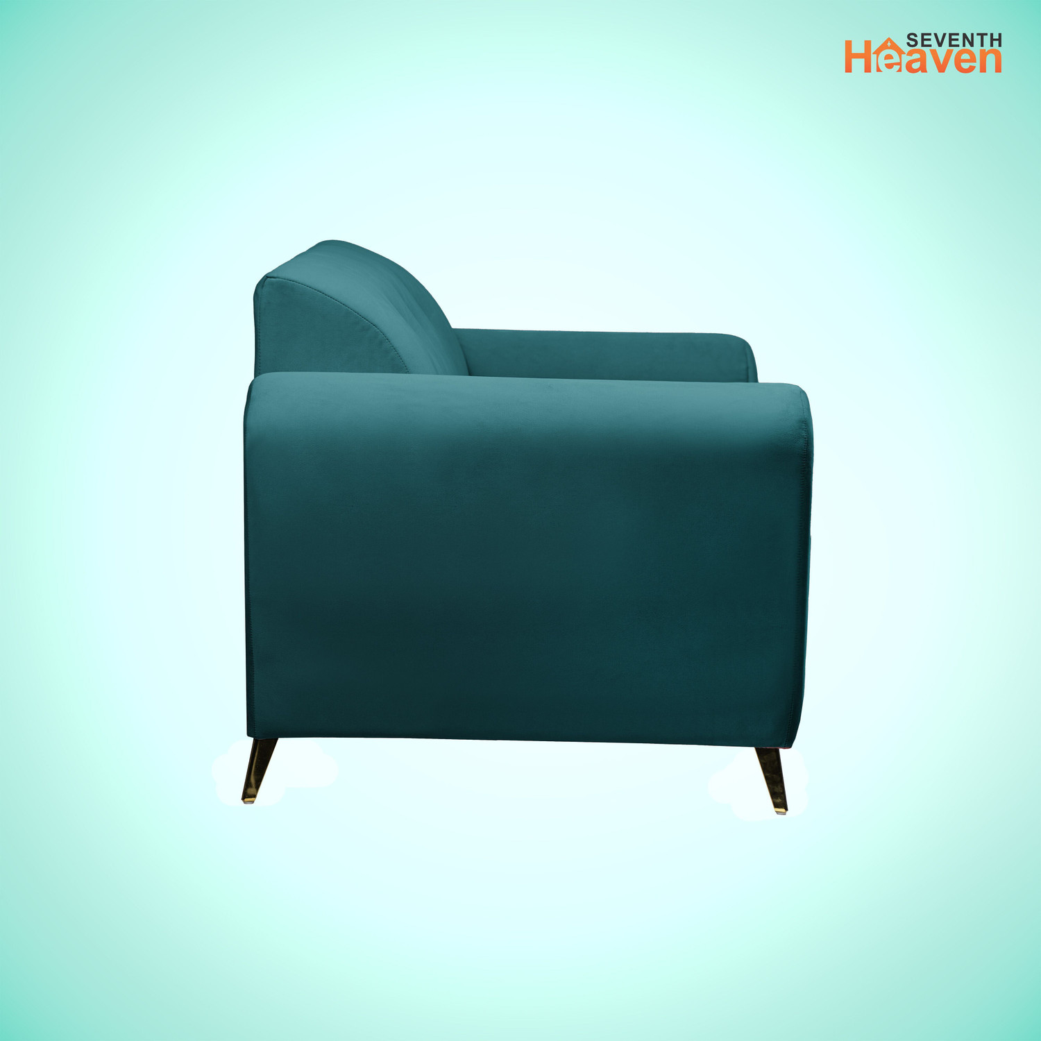 Image of Seventh Heaven Milan Icon 1 Seater Sofa, Extra Spacious, Plush Suede Fabric 1 Seater Sofa
