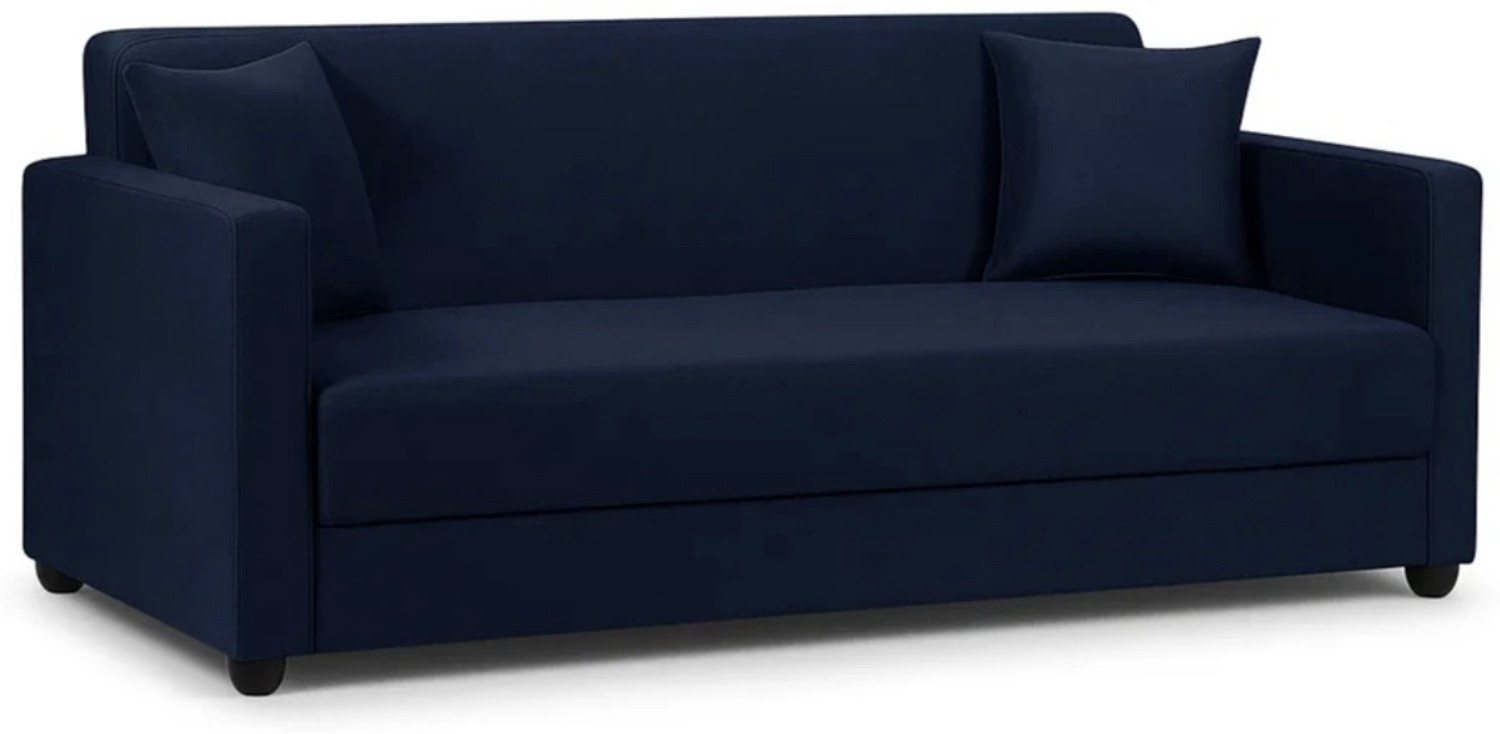 Image of thelazyloft POLO Dark Blue Fabric 5 Seater Sofa