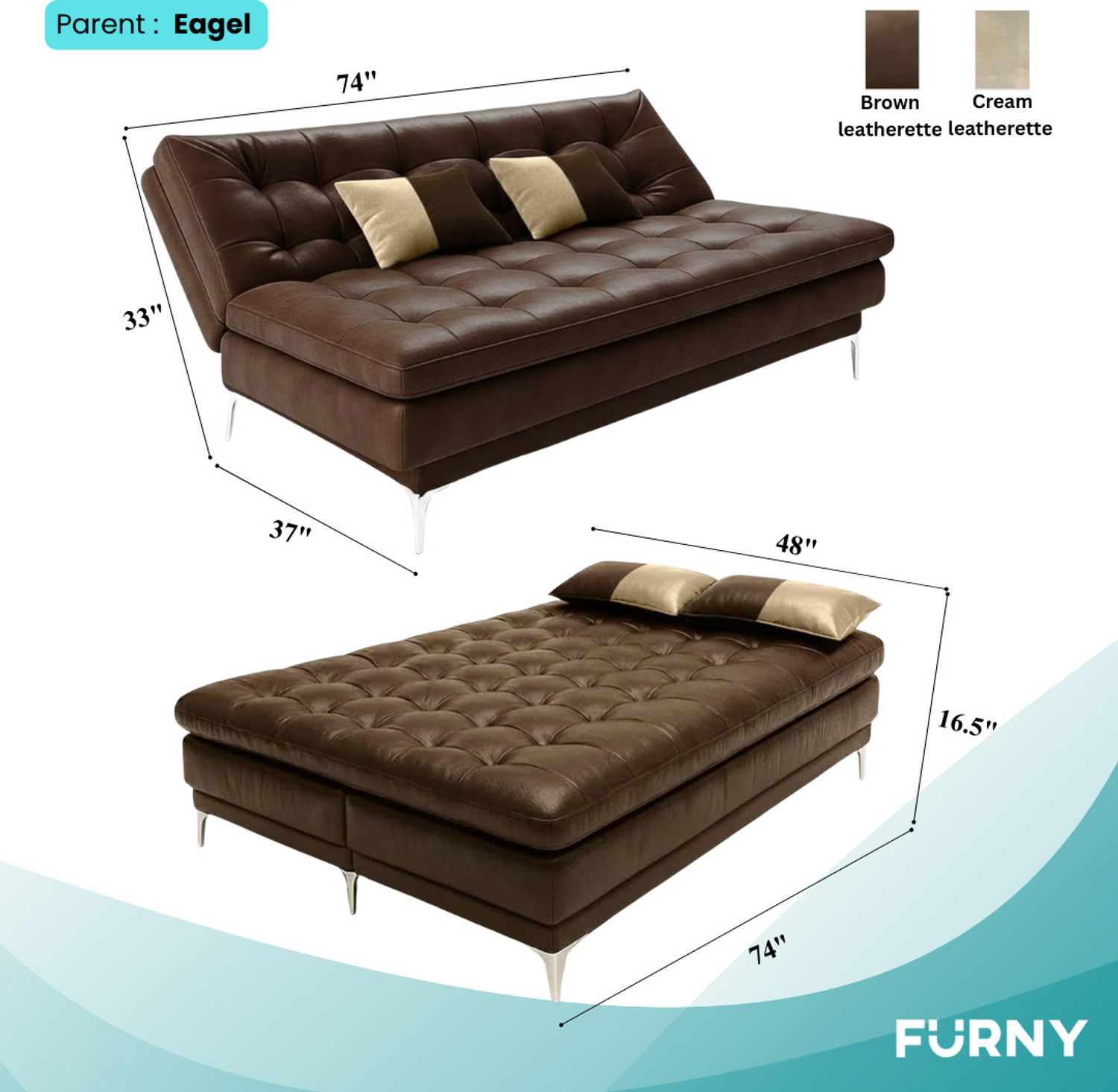Image of FURNY sofa set for living room, modern sofa set design, wooden sofa set, luxury Fabric 3 Seater Sofa