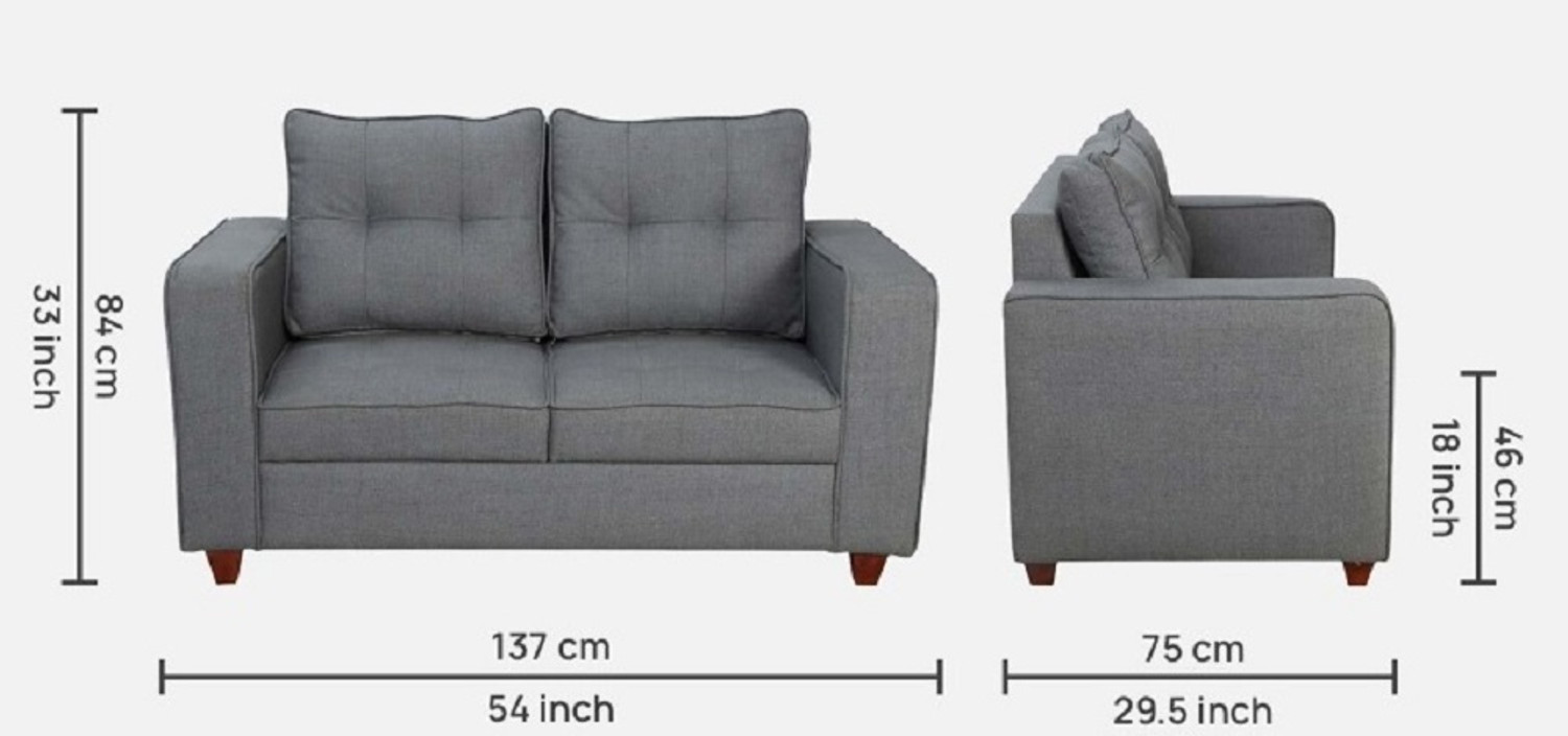Image of Flipkart Perfect Homes Kaiyo Fabric 2 Seater Sofa