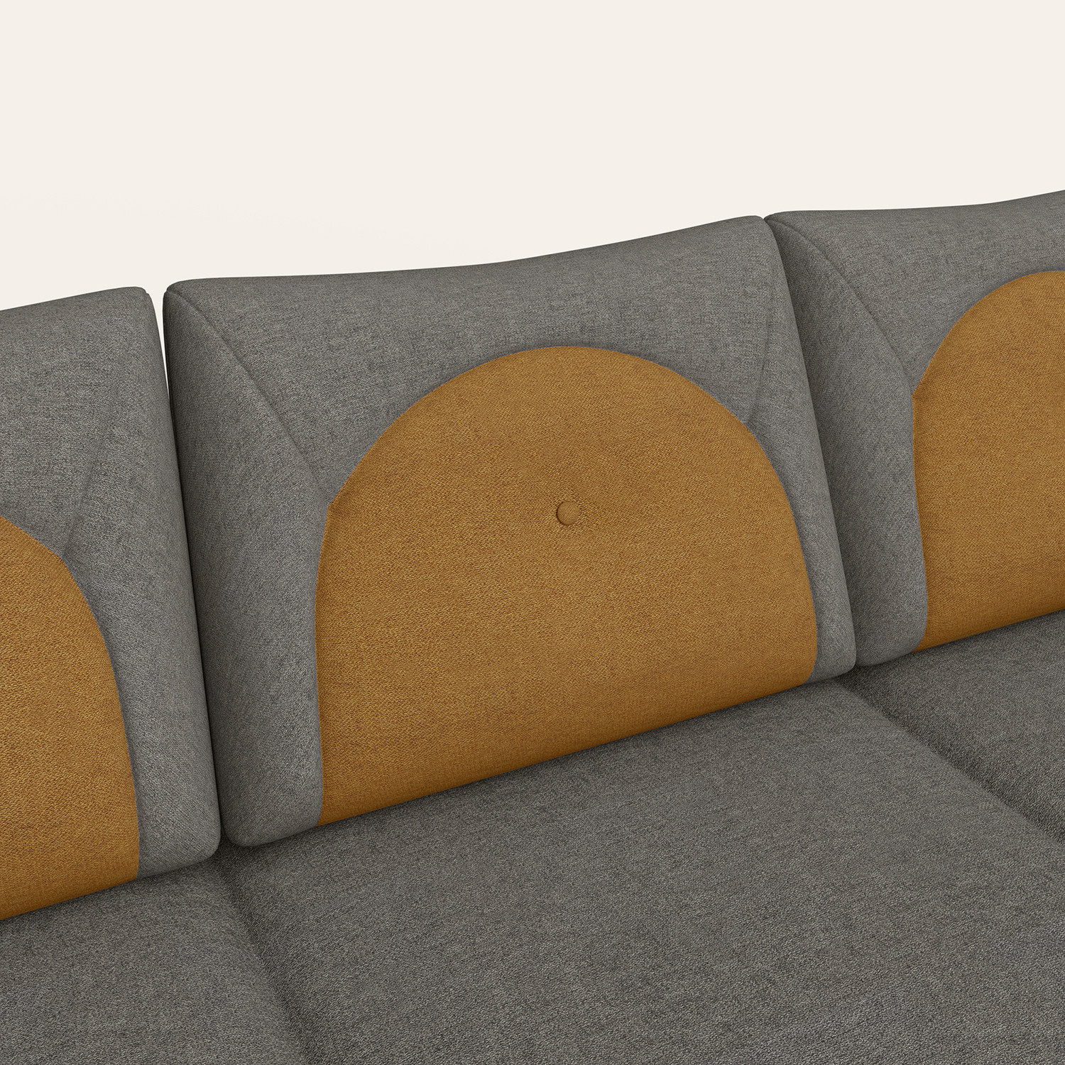 Image of Interio by Godrej Windle Premium Quality Fabric 3 + 1 + 1 Sofa Set