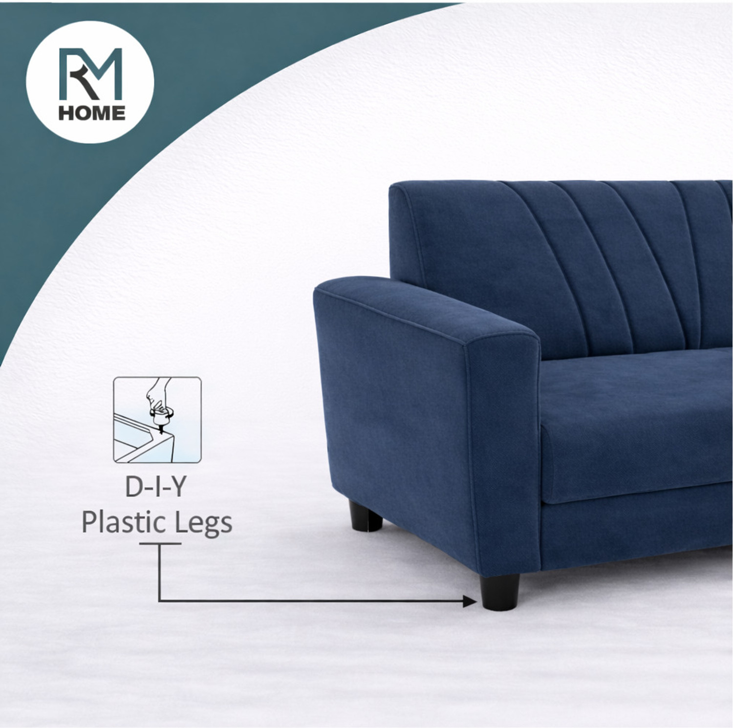 Image of RM HOME Junya Fabric 3 Seater Sofa