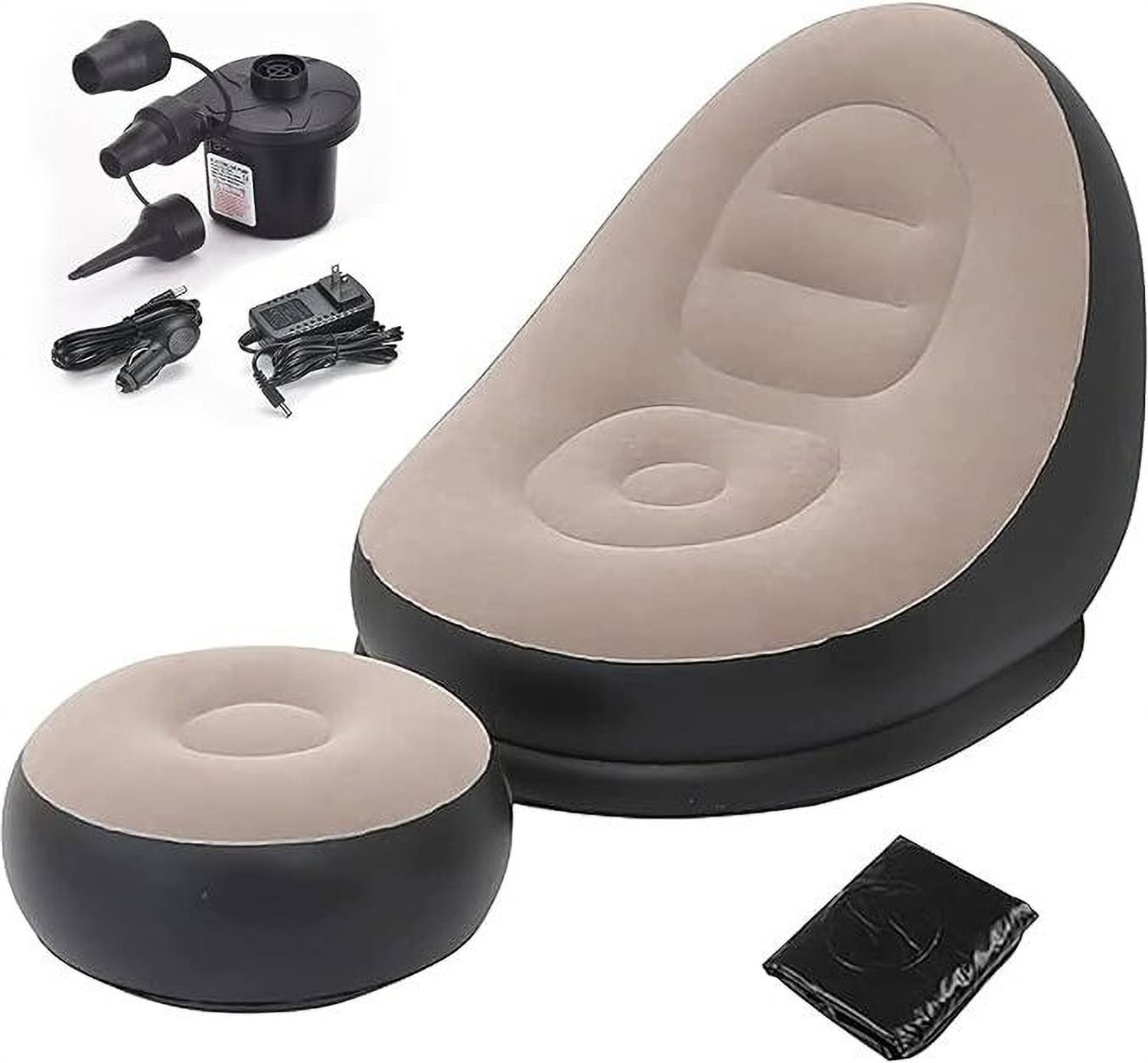 ERATH 2-in-1 Folding Portable Recliner Sofa - Image 2