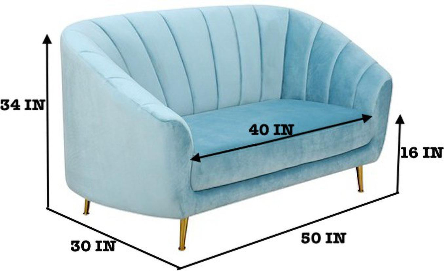 Image of RM HOME Fabric 2 Seater Sofa