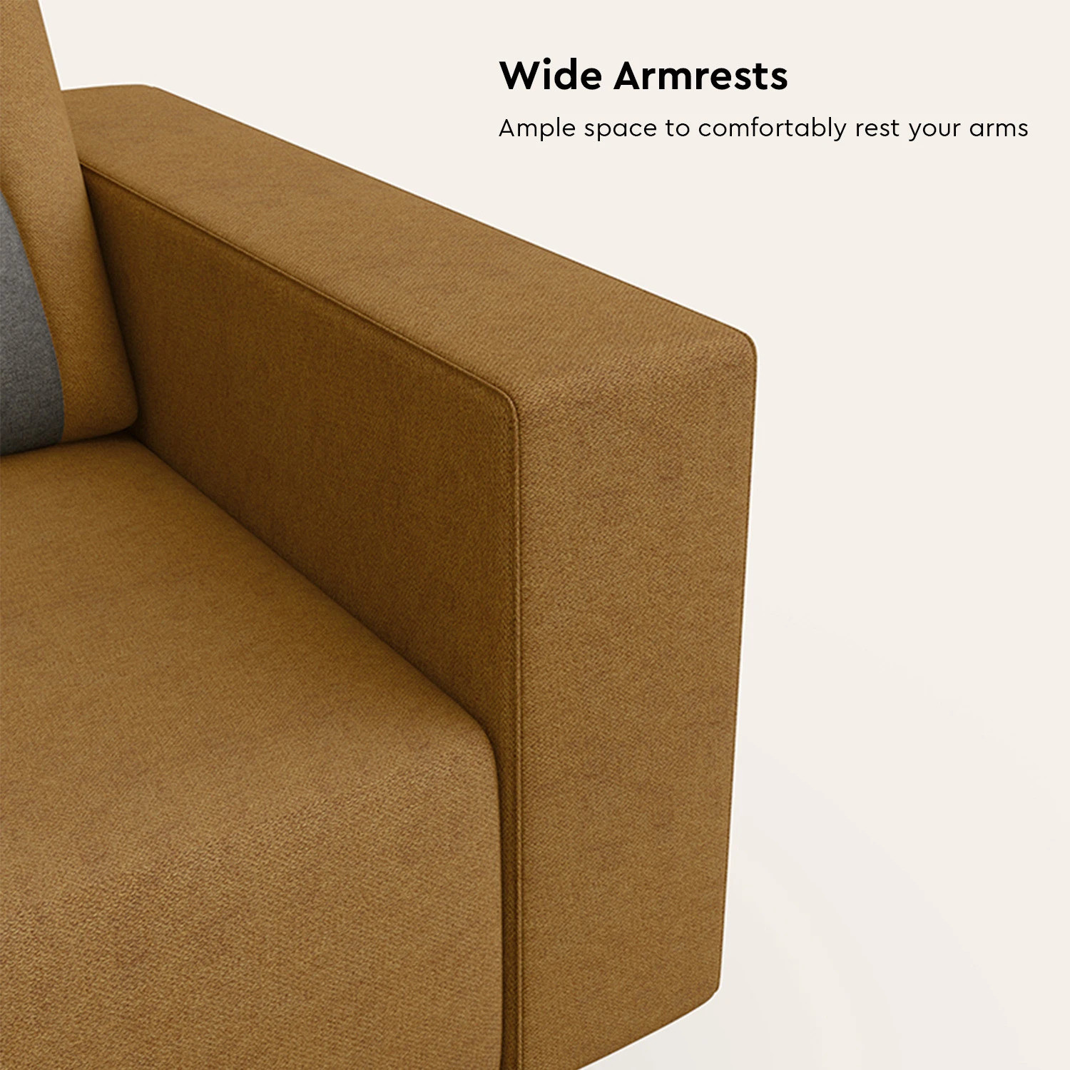 Image of Interio by Godrej Cresco Fabric 1 Seater Sofa