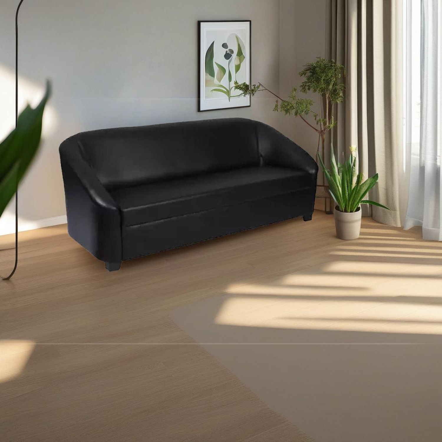Image of RM HOME Mexico Leatherette 3 Seater Sofa
