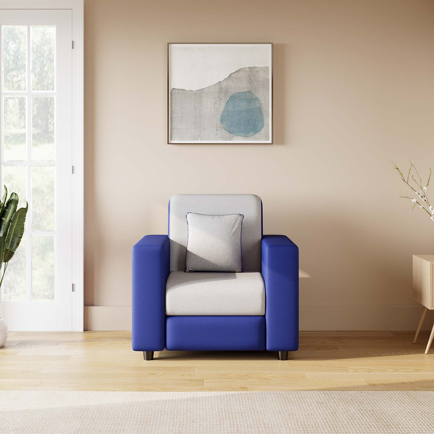 Image of RECLINEX INDIA Fabric 1 Seater Sofa