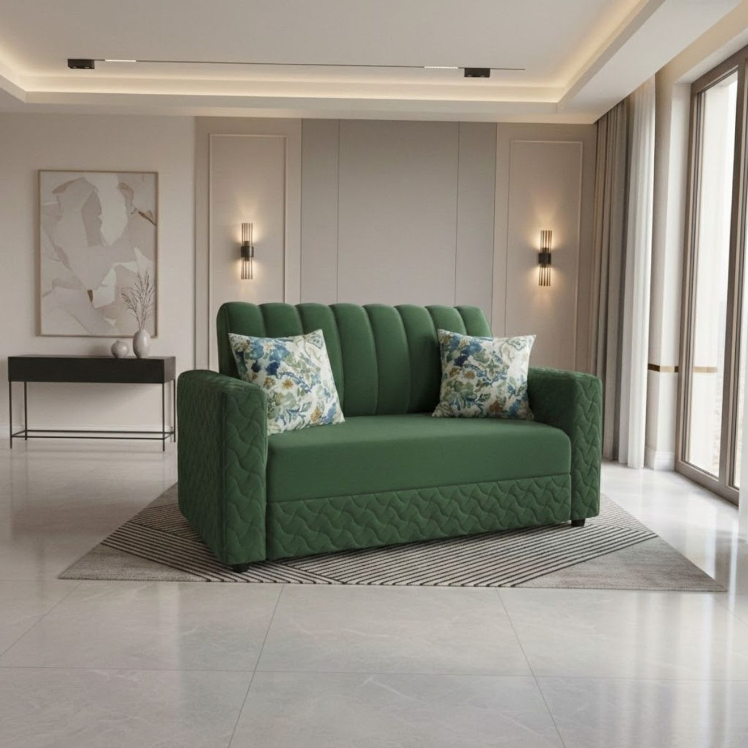 Image of WAKESURE Fabric 2 Seater Sofa