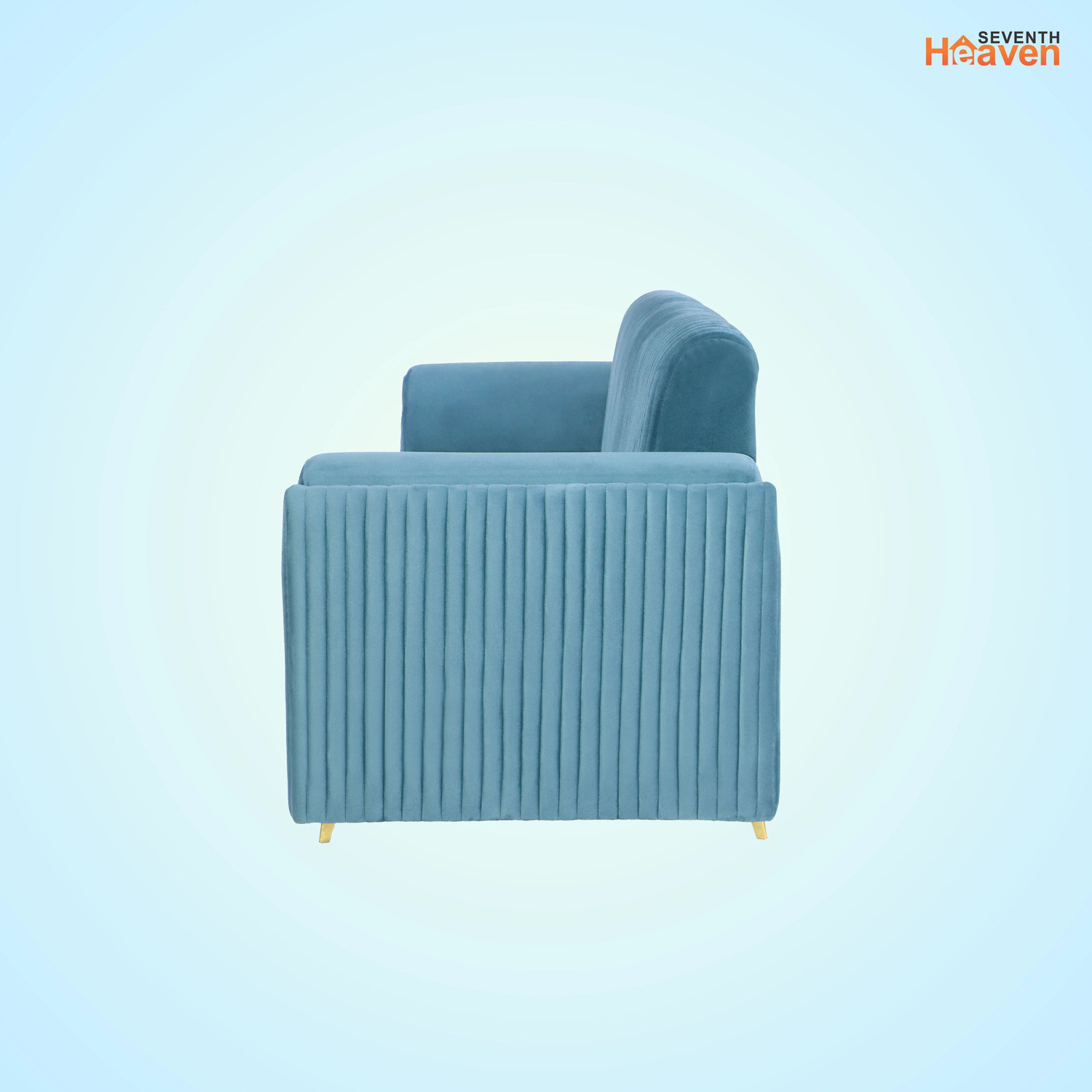 Image of Seventh Heaven Venice 1 Seater Sofa, Extra Spacious, Plush Suede Fabric: 1 Year Warranty Fabric 1 Seater Sofa