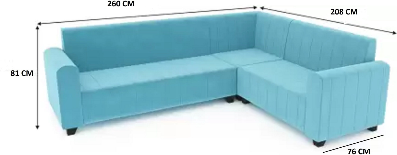 Image of lifestyle furniture ROYAL SCUBA GREEN Fabric 6 Seater Sofa