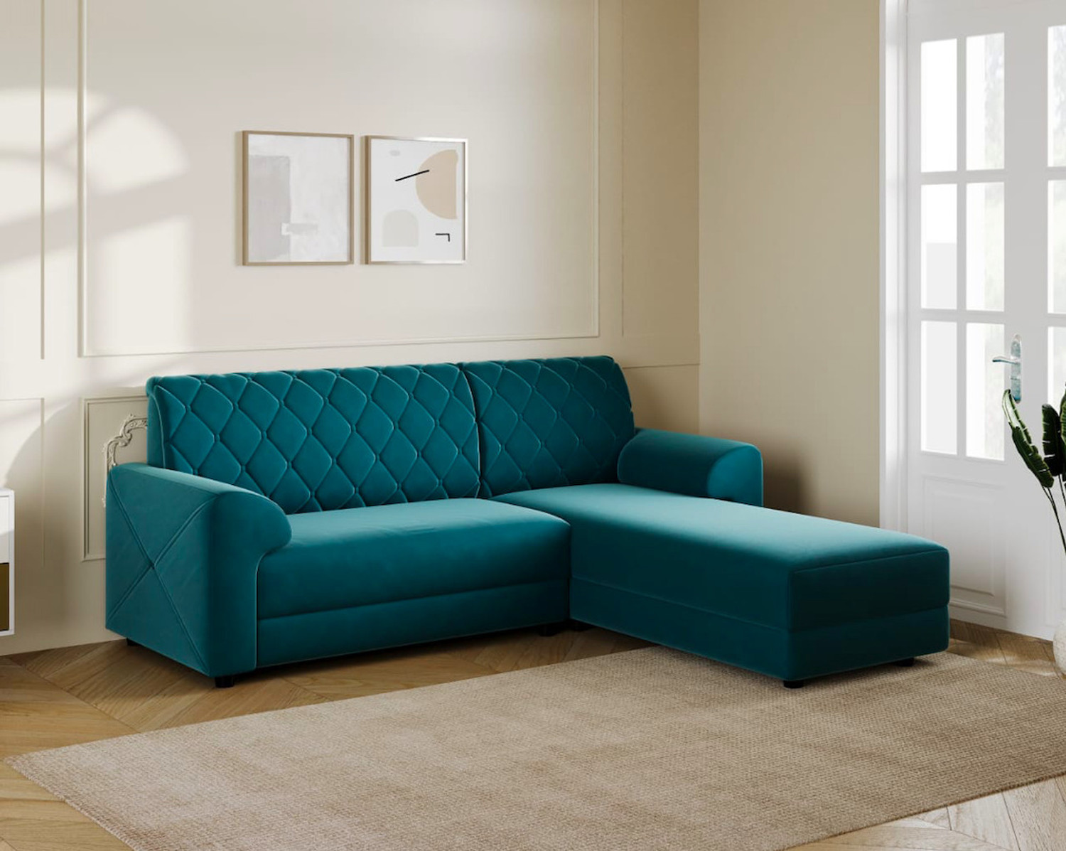 Image of RM HOME Murphy RHS Fabric 5 Seater Sofa